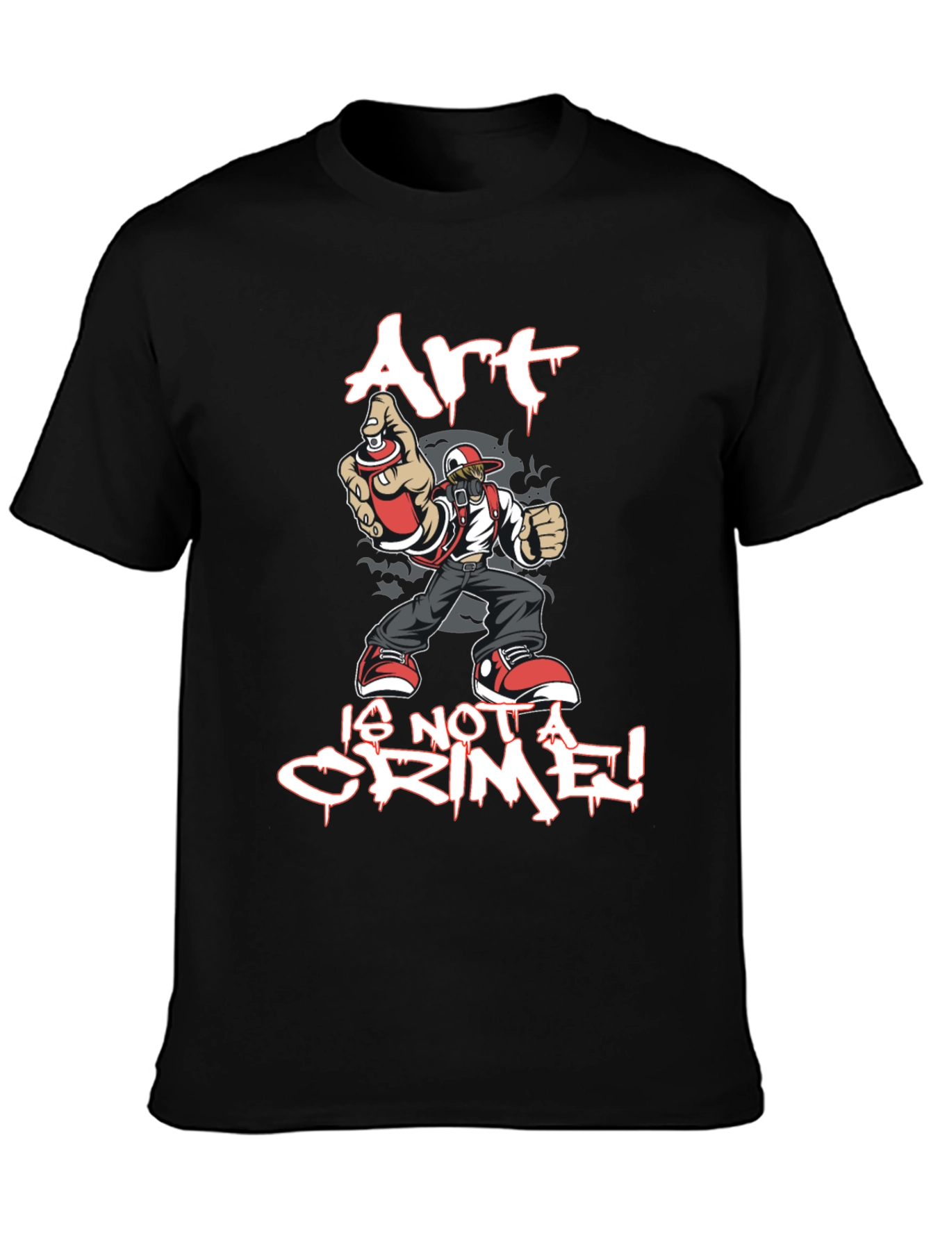 Black Art is Not a Crime Graphic T-Shirt view 3