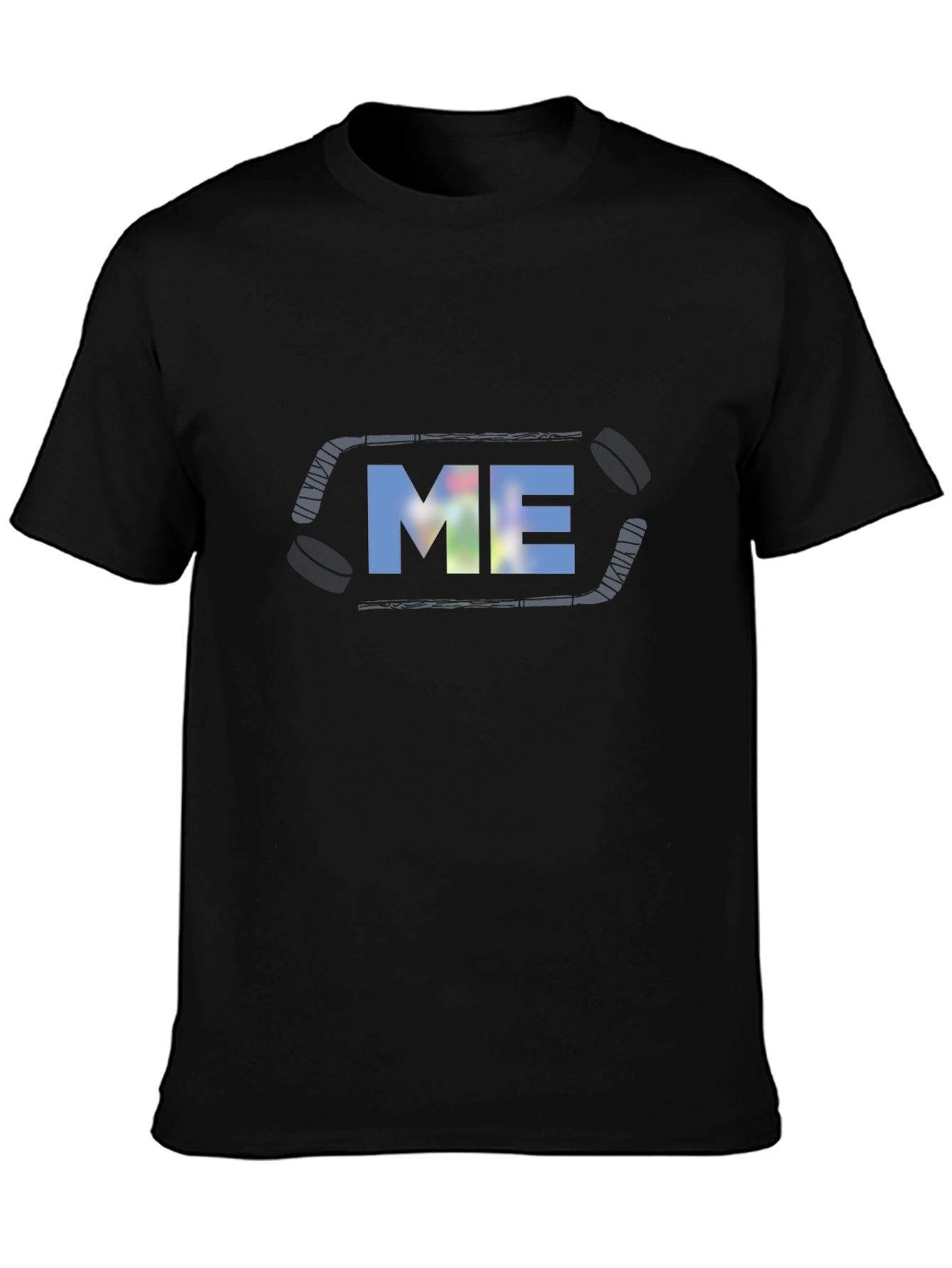 Black Hockey 'ME' Graphic Tee - Stylish Black T-Shirt view 3