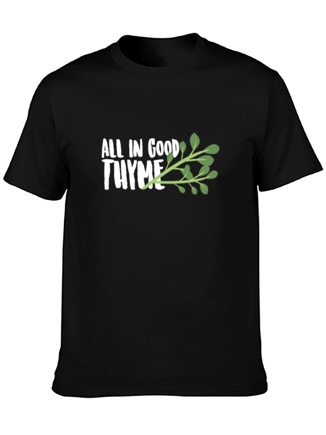 Black All in Good Thyme Black Graphic Tee view 3