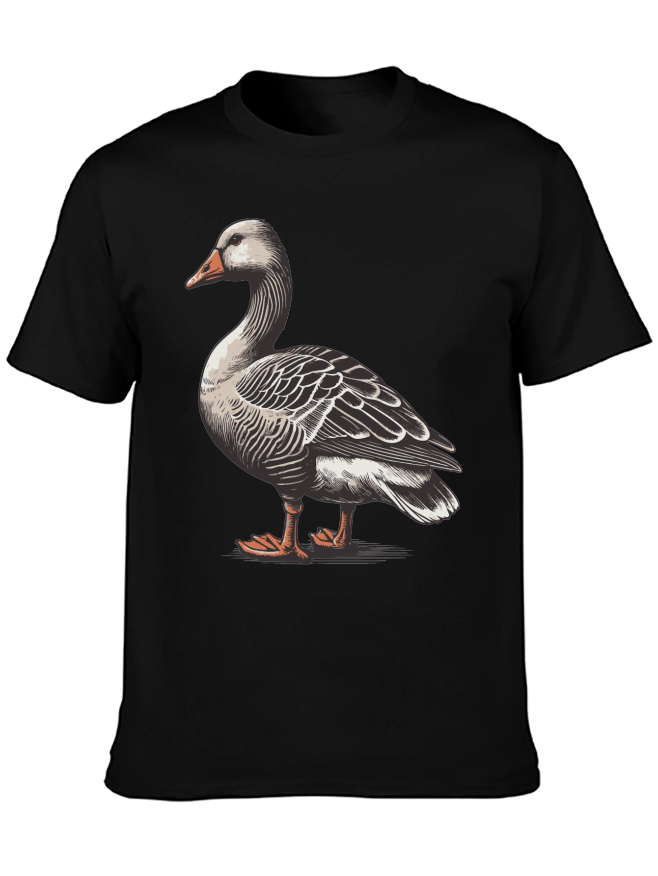 Black Goose Graphic T-Shirt - Black Casual Tee view 3