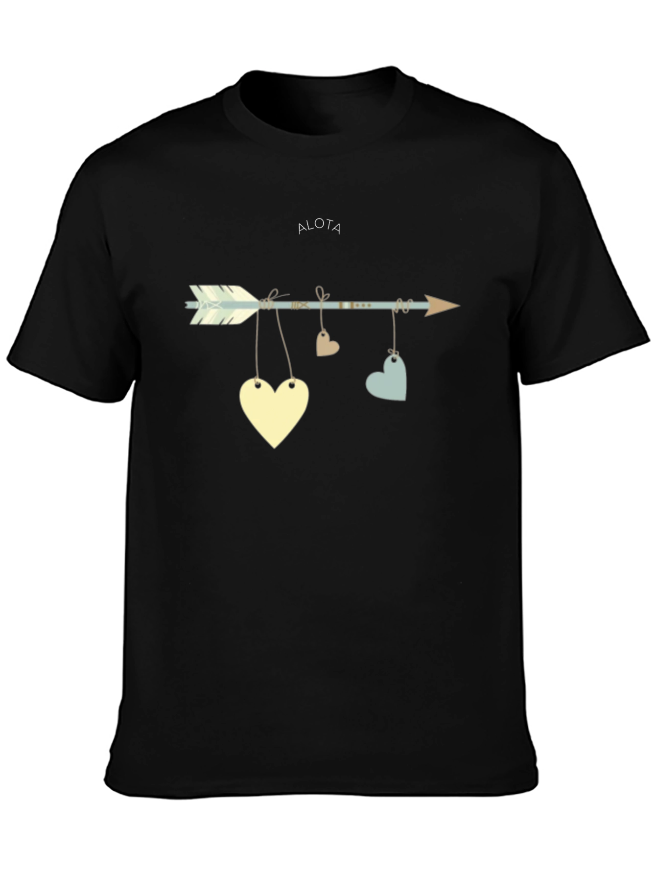 Black Arrow Heart Graphic Tee view 3