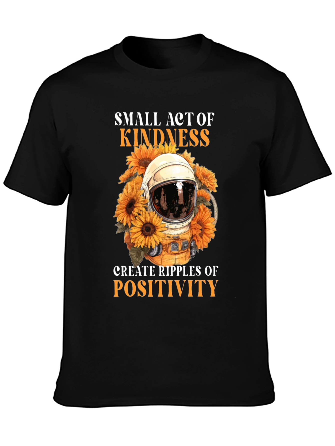 Black Kindness Ripple Positive T-Shirt view 3