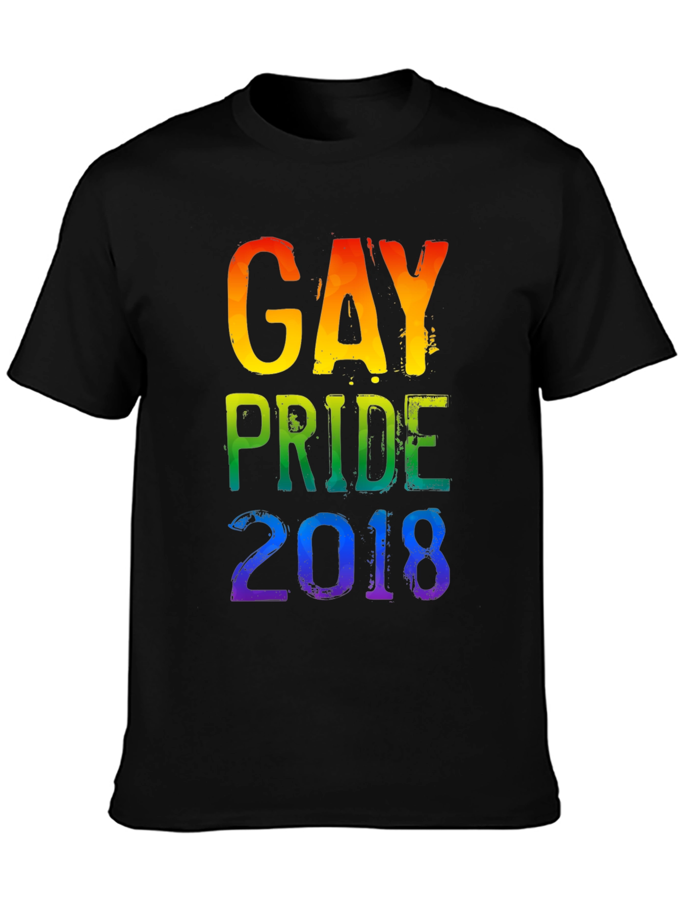 Black Gay Pride 2018 Rainbow T-Shirt view 3