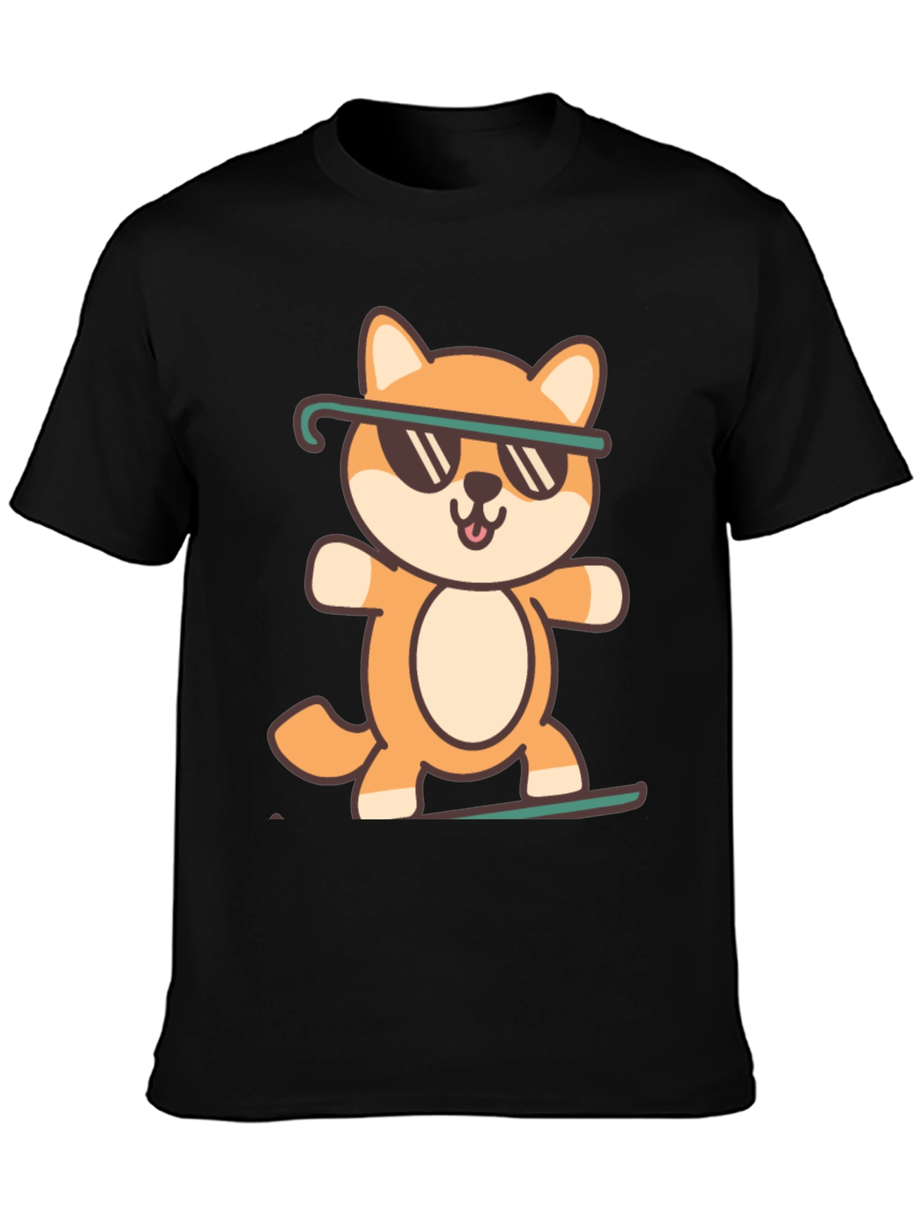Black Cool Doge T-Shirt - Unisex Black Tee view 3