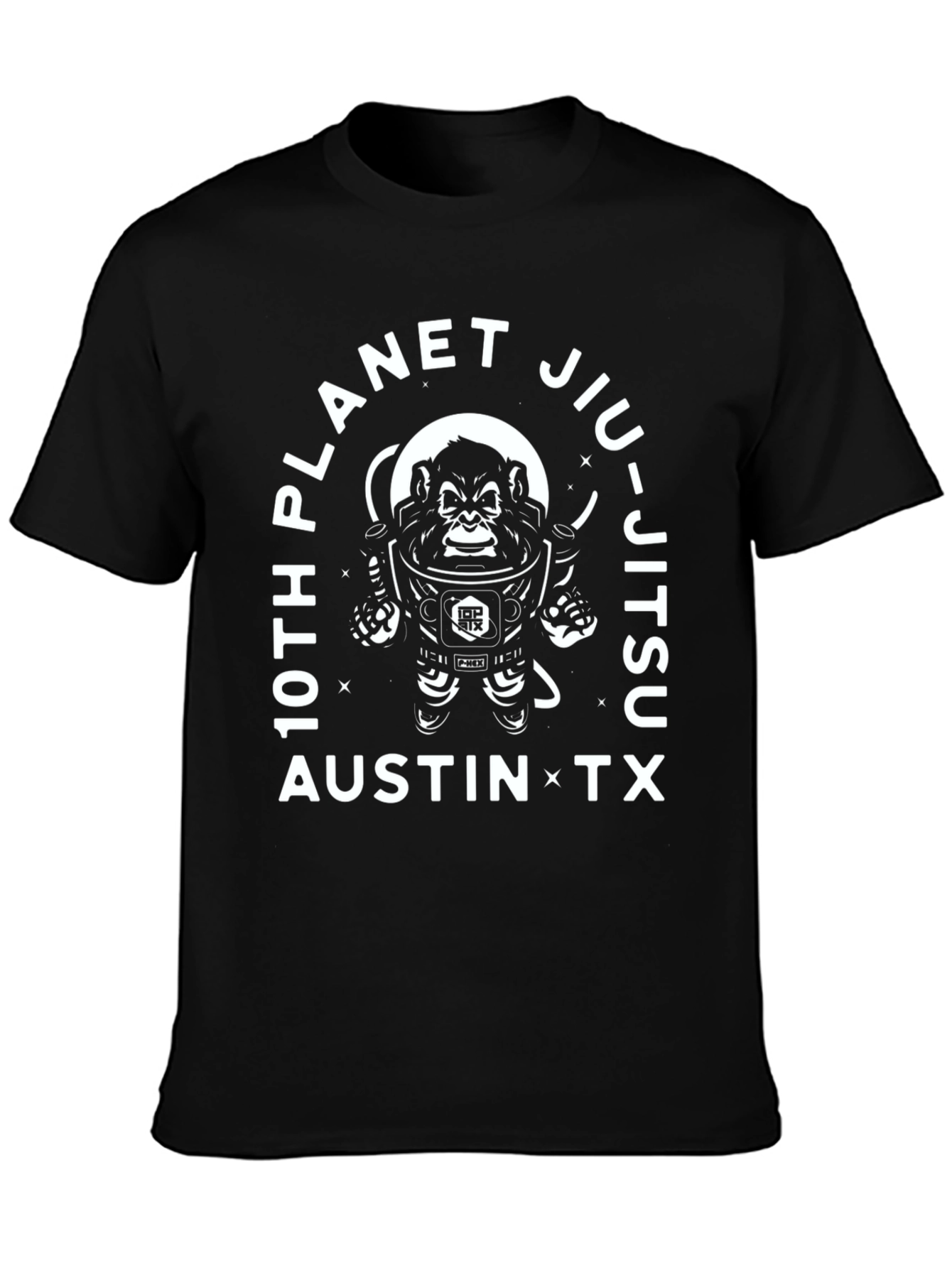 Black 10th Planet Jiu-Jitsu Austin TX Black T-Shirt view 3