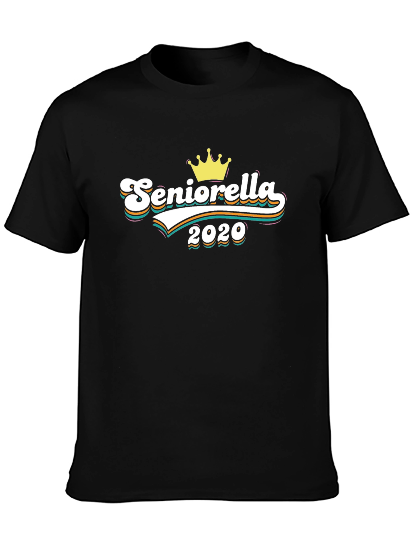 Black Seniorella 2020 Crown Graphic T-Shirt view 3