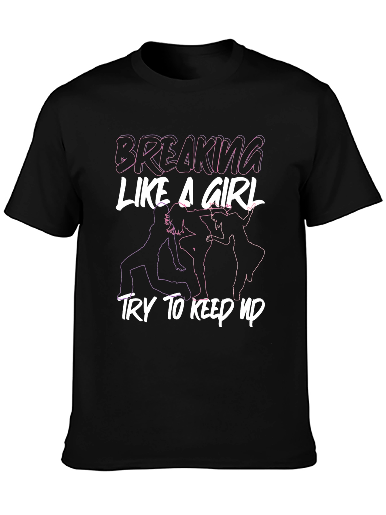 Breaking Like A Girl Graphic Tee - Black - 3