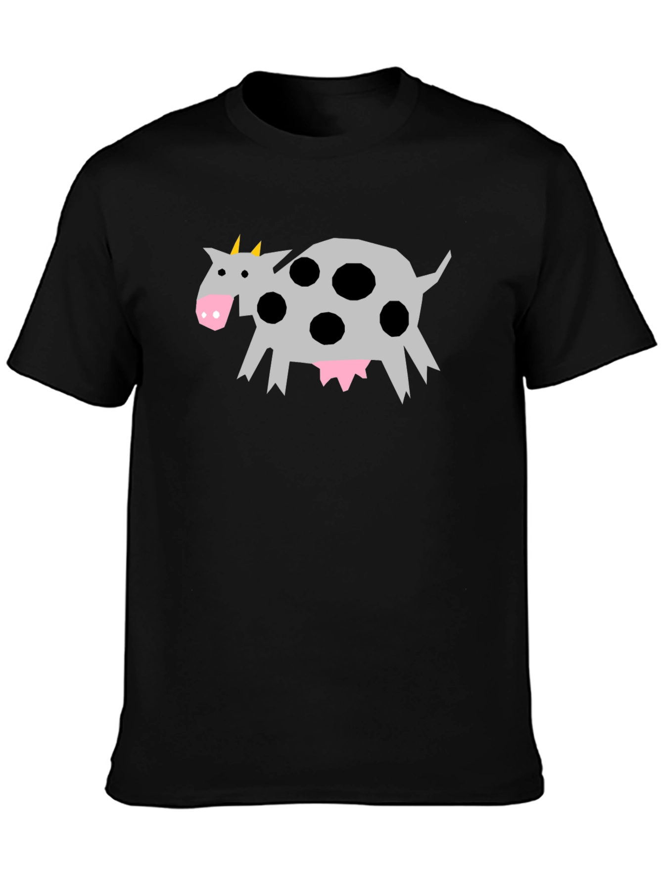 Black Funky Cow Graphic Tee - Quirky Style view 3