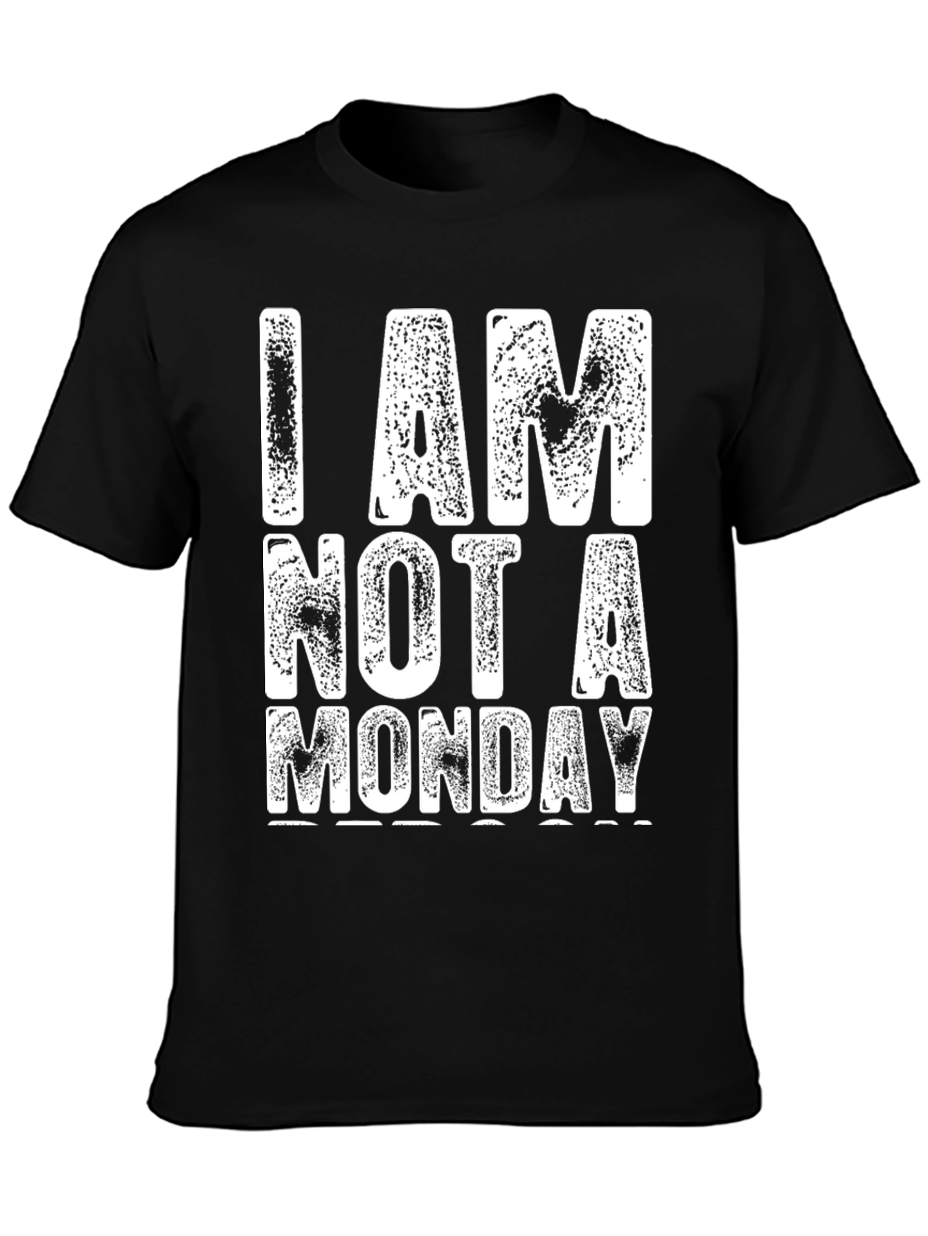 Black I Am Not A Monday Graphic T-Shirt view 3