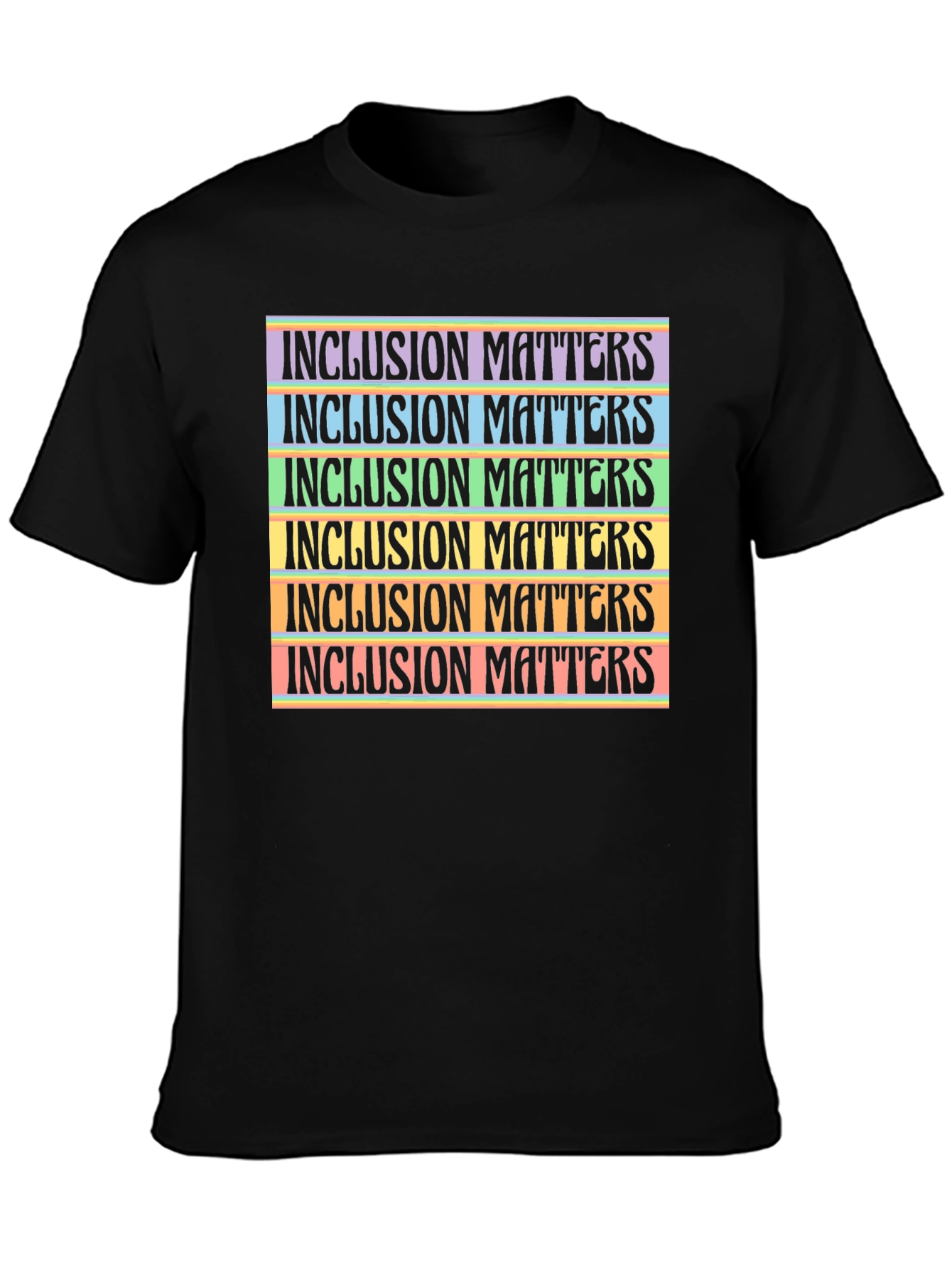 Black Inclusion Matters Graphic T-Shirt - Black view 3