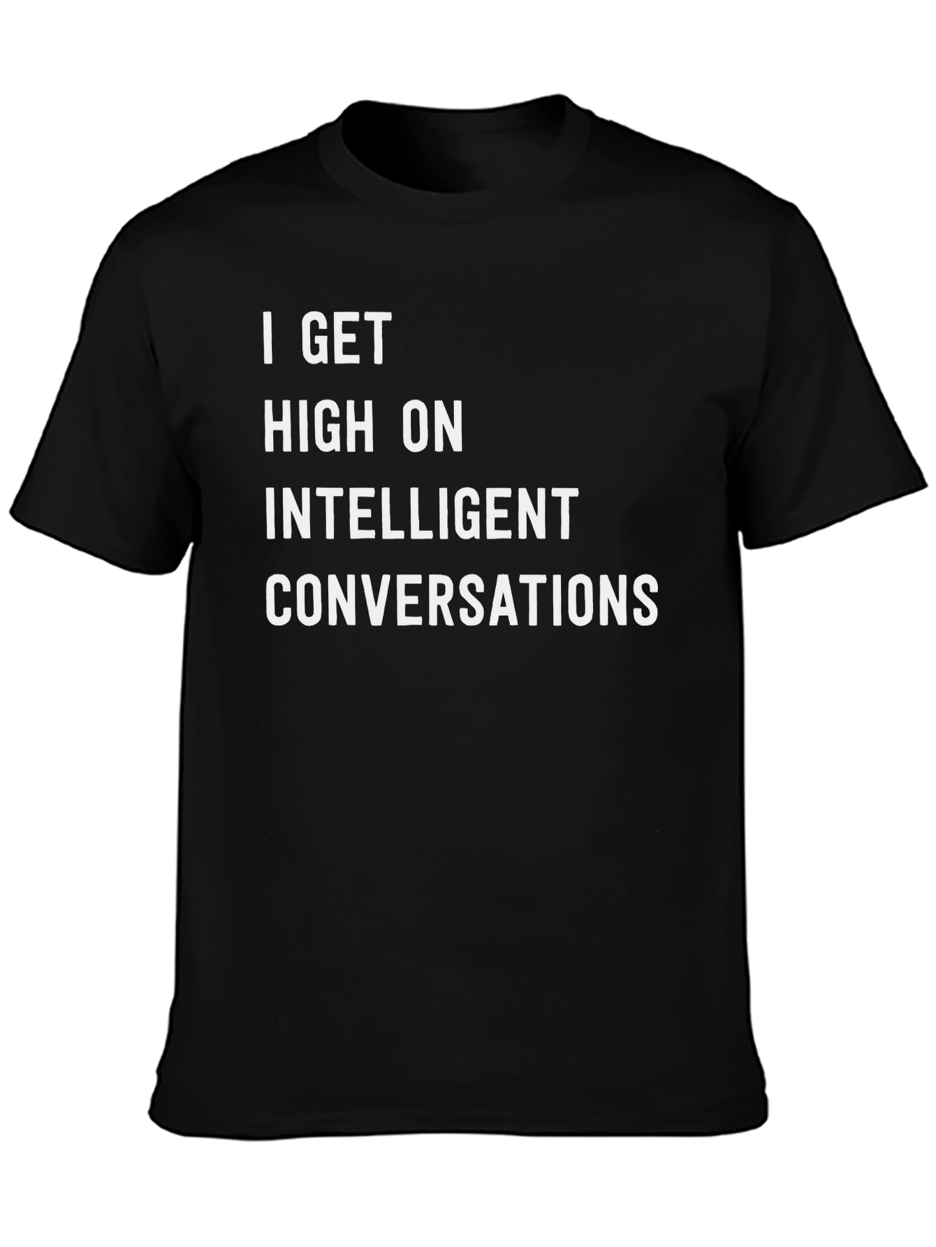 Black Intelligent Conversations Graphic T-Shirt view 3