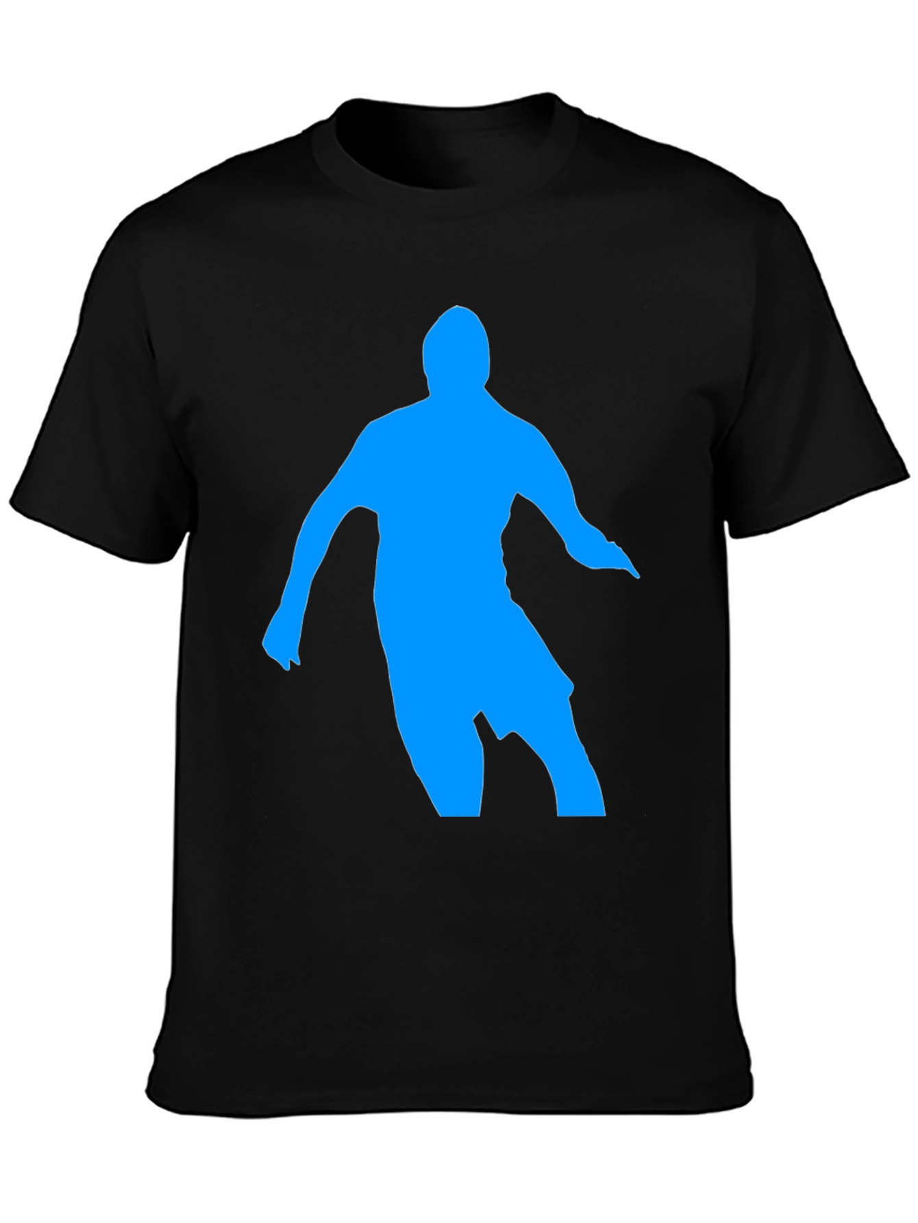 Black Blue Silhouette Graphic Black T-Shirt view 3