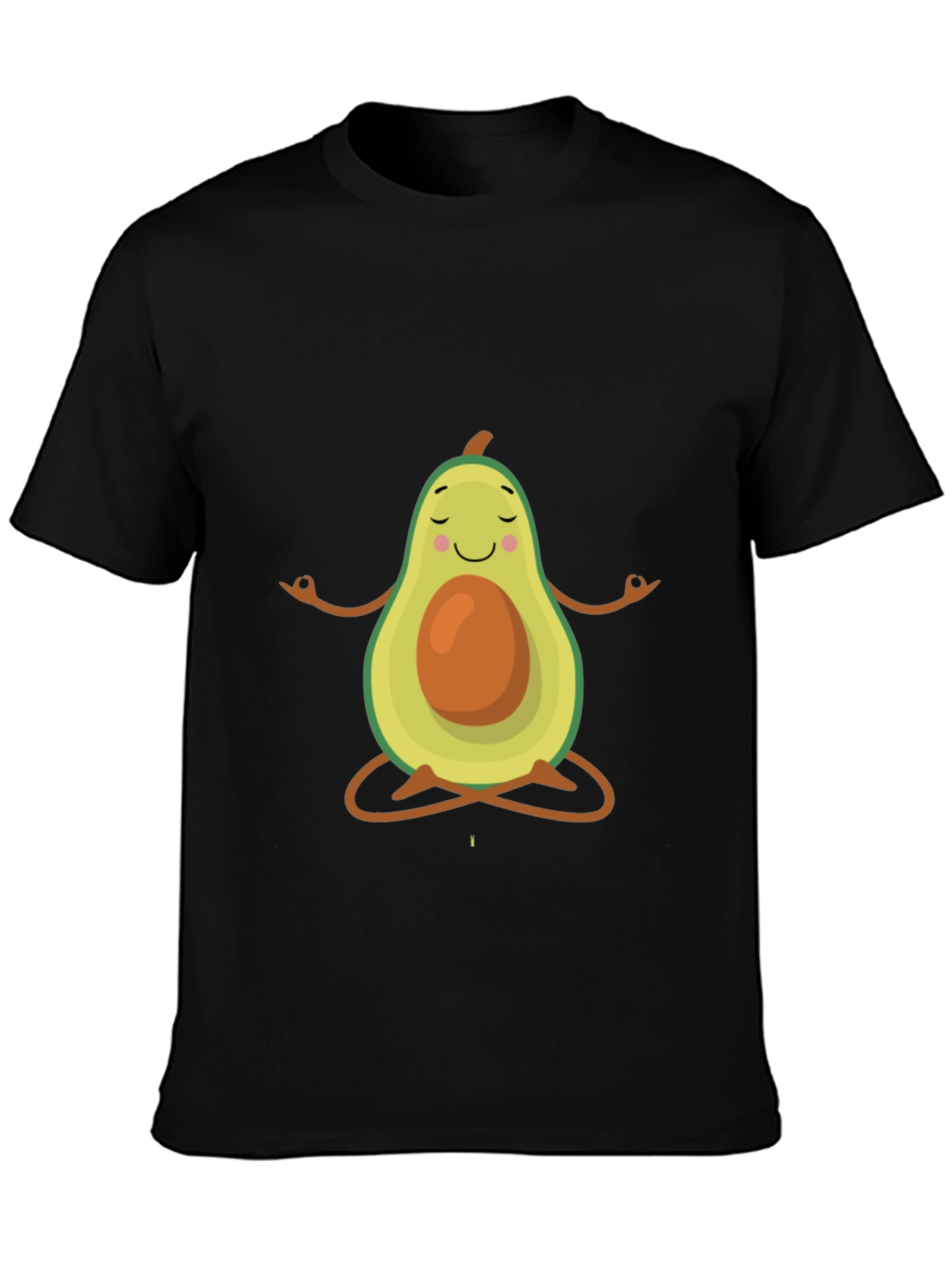 Black Zen Avocado T-Shirt - Funny Yoga Tee view 3