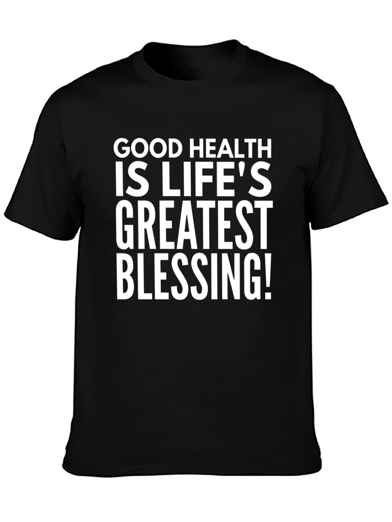 Black Good Health Greatest Blessing Graphic Tee view 3