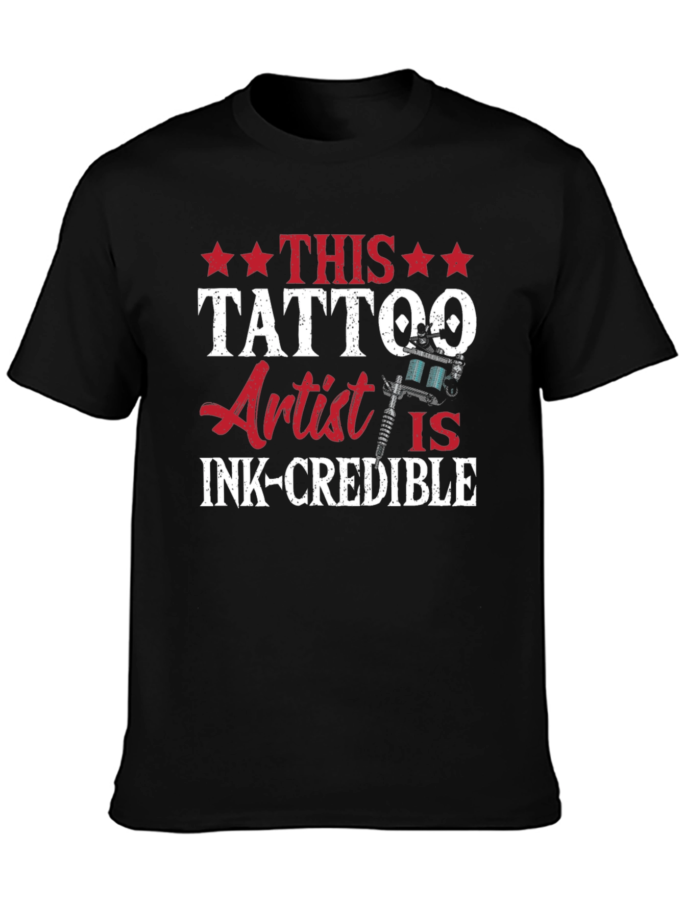 Black Tattoo Artist Ink-credible Graphic T-Shirt view 3