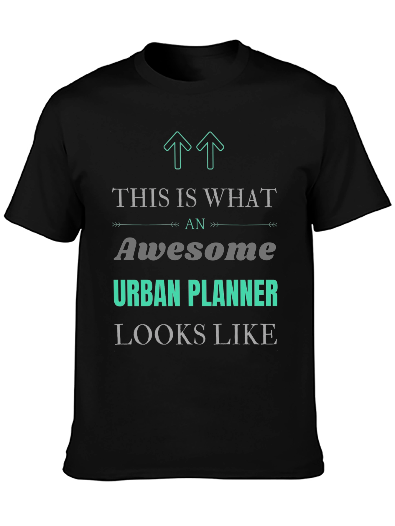 Black Awesome Urban Planner T-Shirt: Stylish Career Pride Apparel view 3