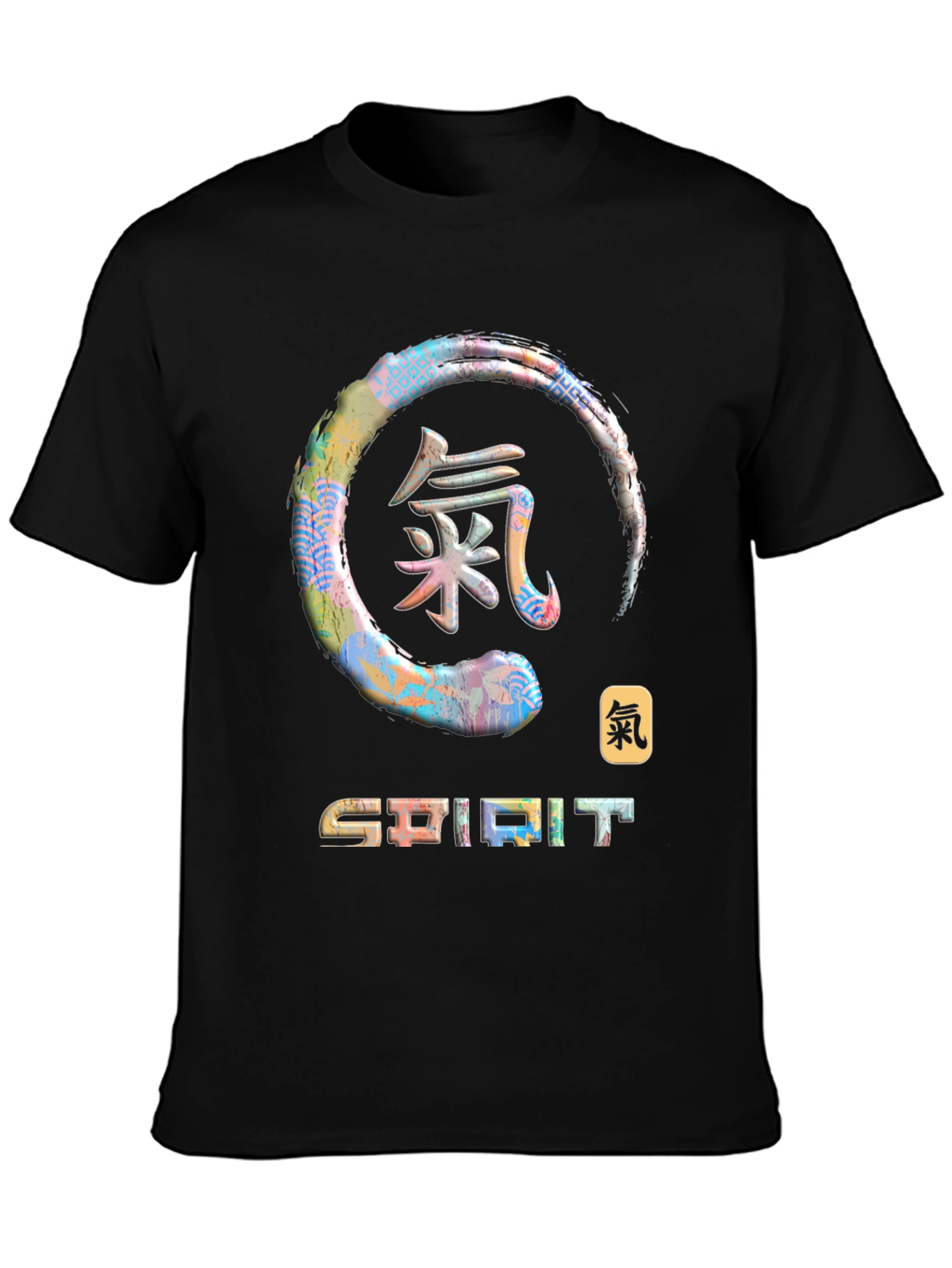 Black Zen Spirit Graphic T-Shirt view 3