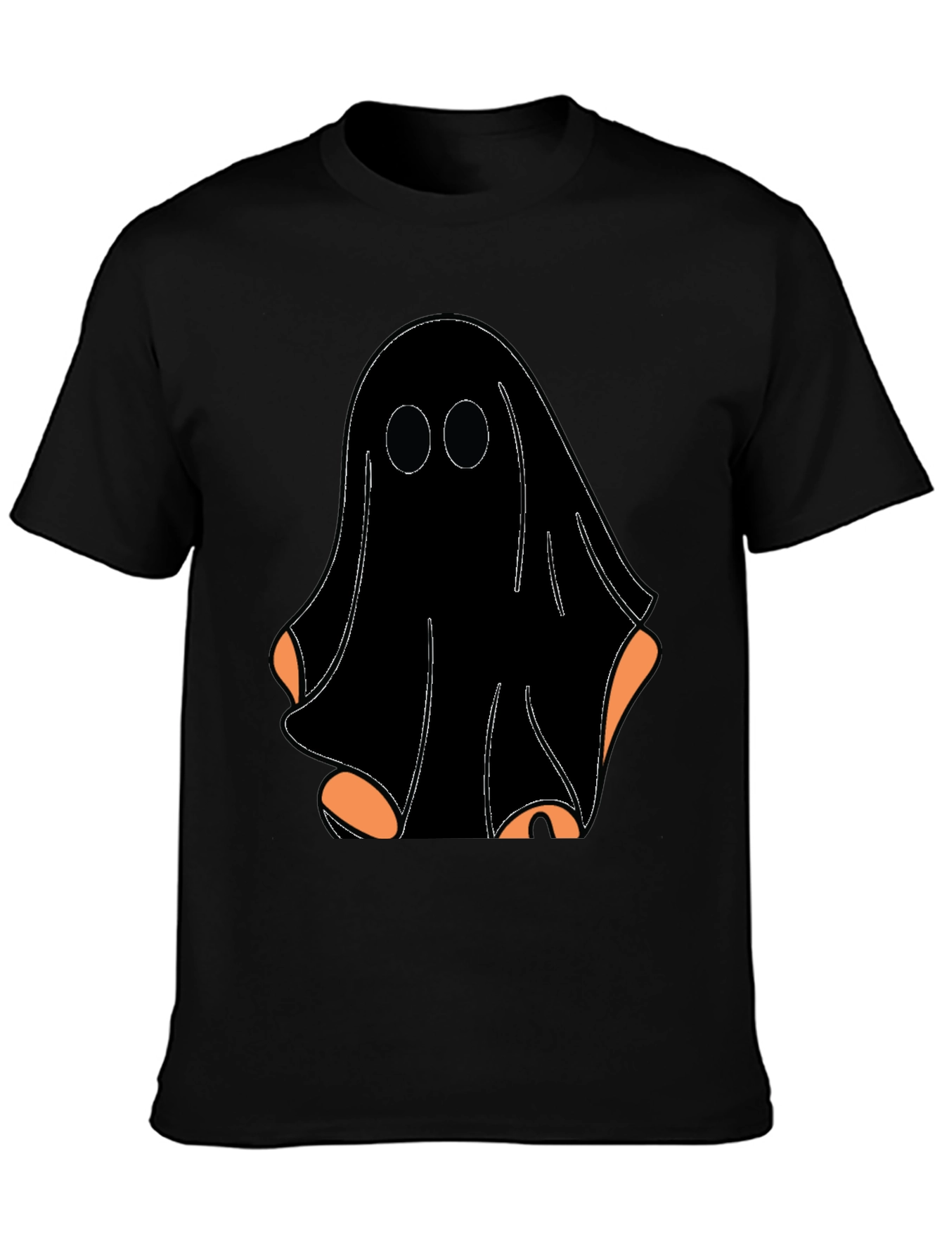 Black Spooky Ghost Graphic Tee view 3