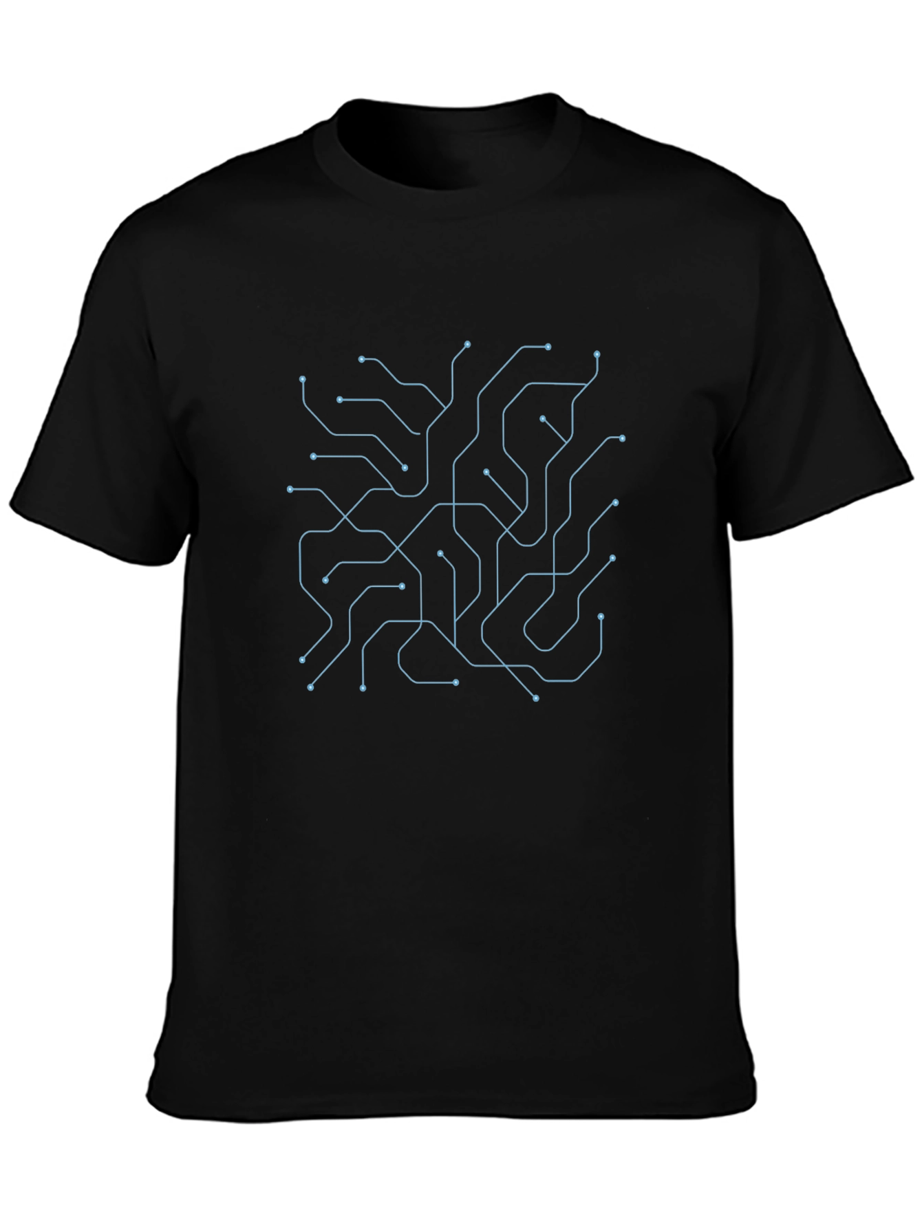Black Circuit Board Graphic Tee - Modern Tech Style view 3