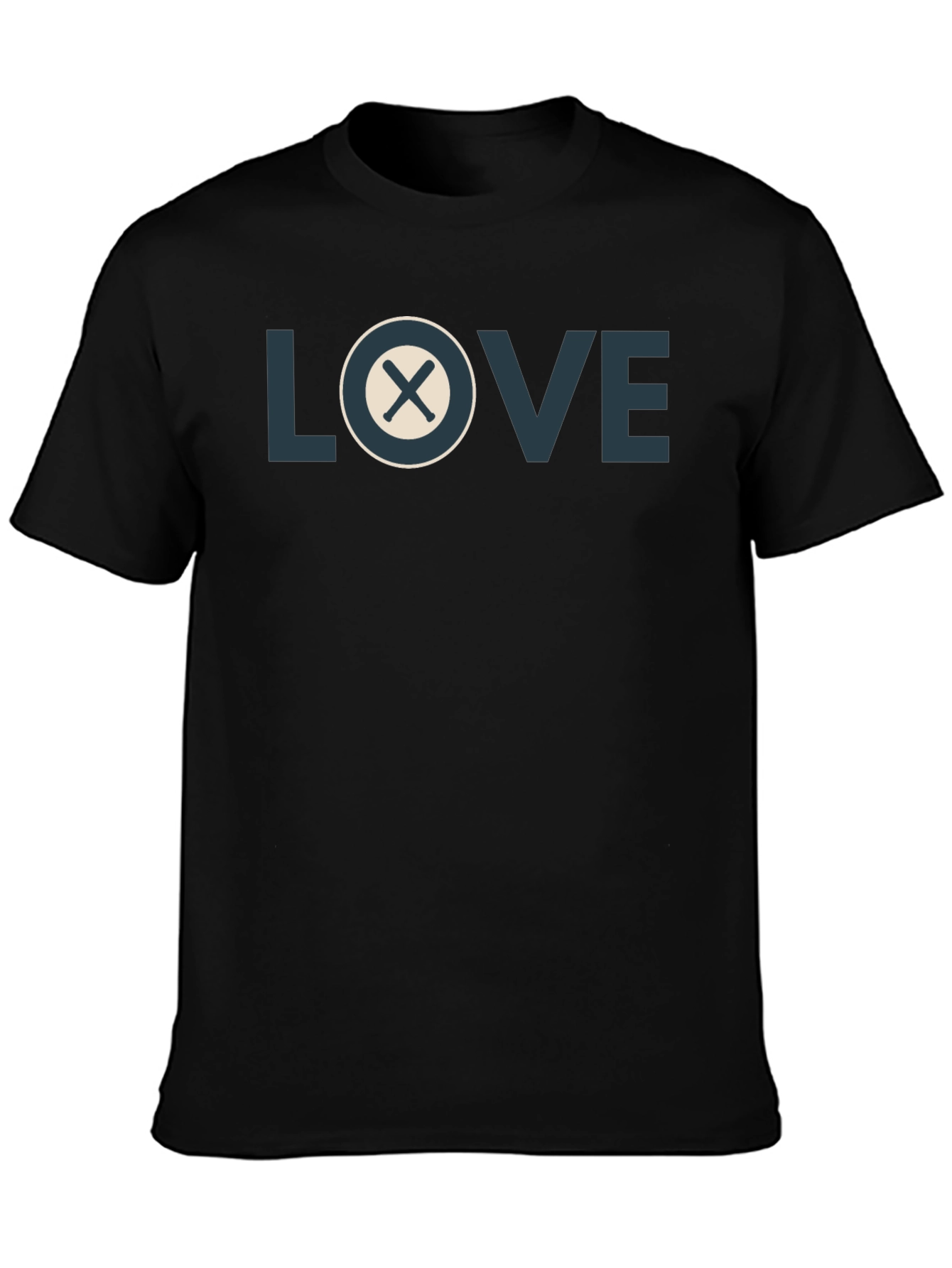 Black LOVE X Symbol Graphic T-Shirt view 3