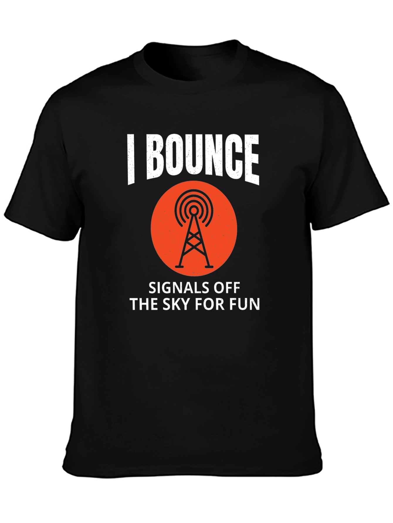 Black Bounce Signals T-Shirt - Amateur Radio Ham Operator Tee view 3