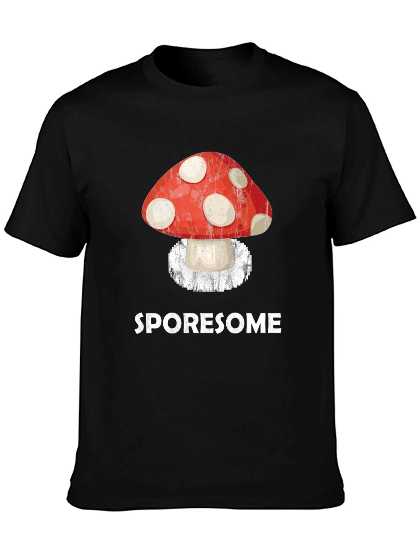 Black Sporesome Mushroom Graphic Tee view 3
