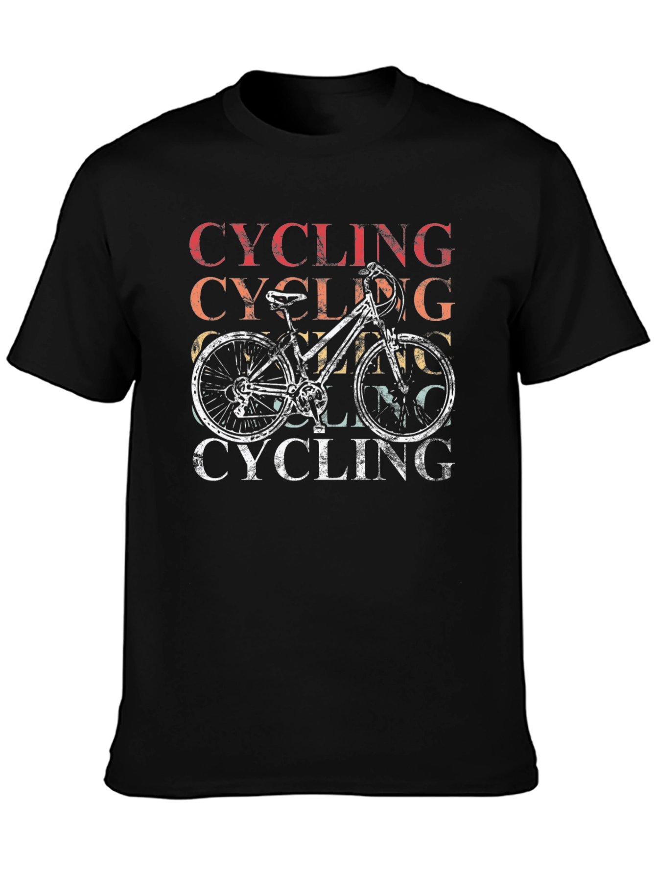 Black Retro Cycling T-Shirt view 3