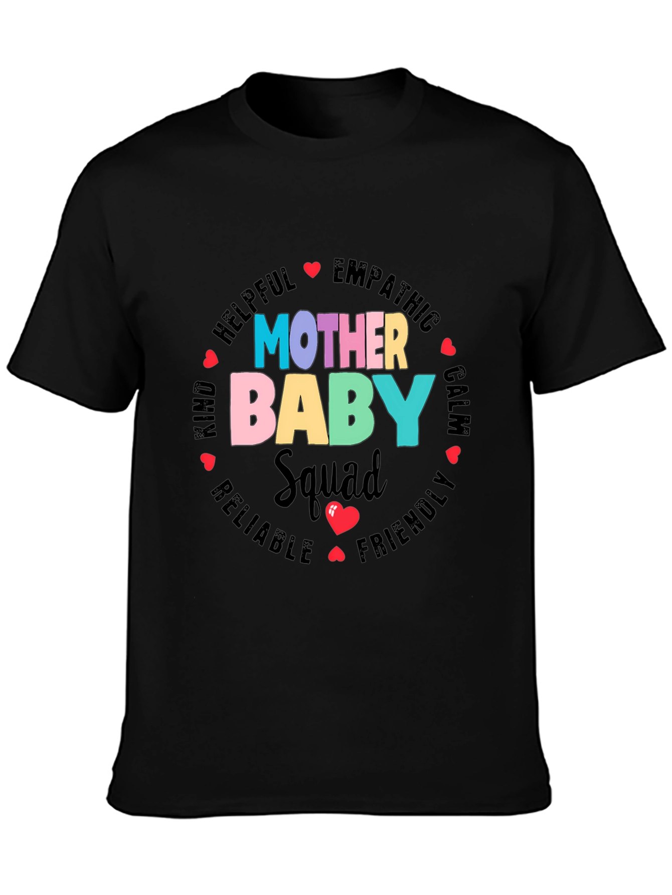 Black Mother Baby Squad Graphic Tee - Soft Cotton Blend view 3