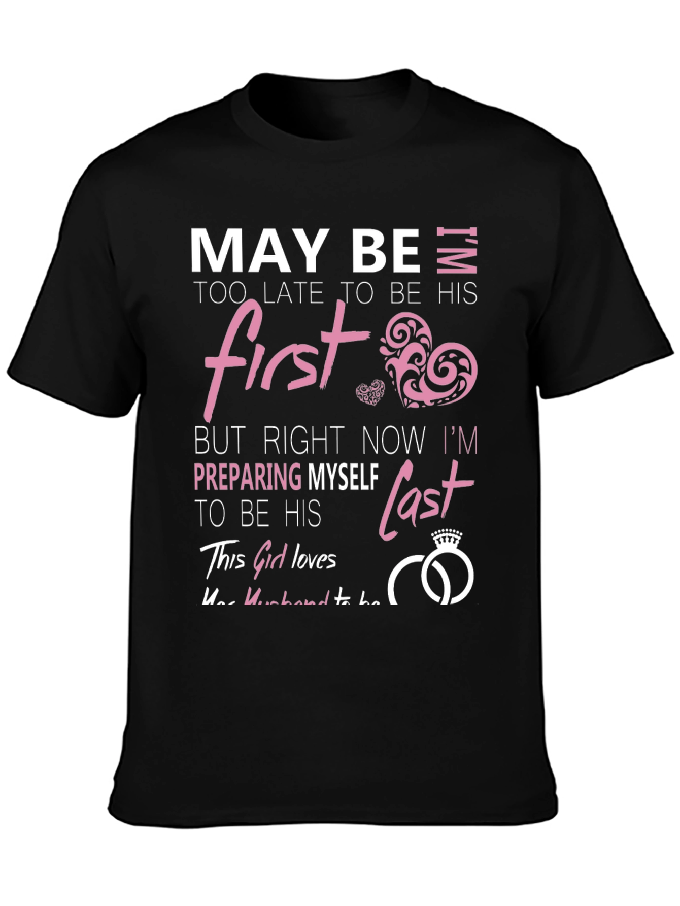 Black Future Bride T-Shirt - Preparing to Be His Last view 3