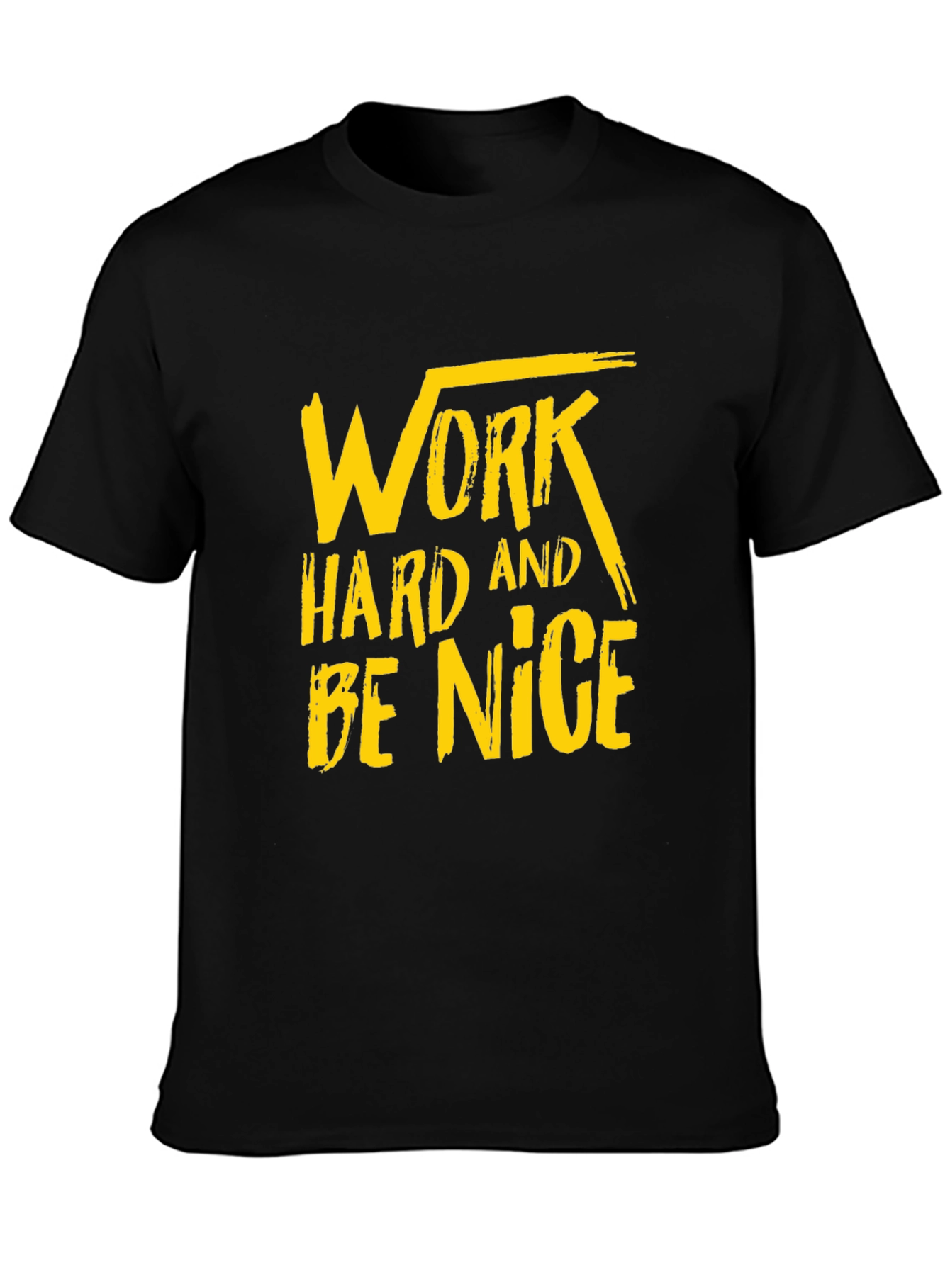 Black Work Hard Be Nice Graphic Tee view 3