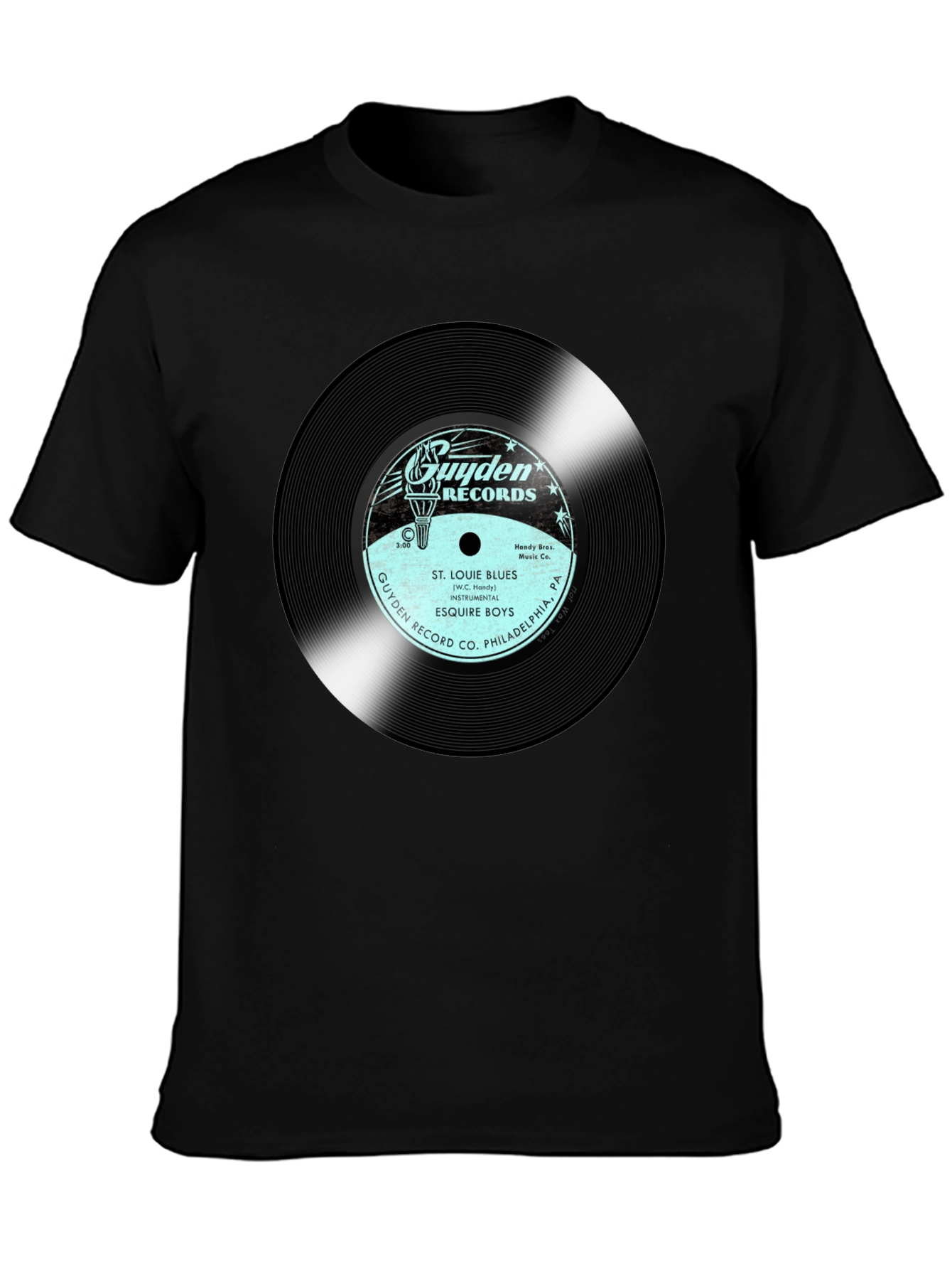 Black Guyden Records St. Louie Blues T-Shirt view 3