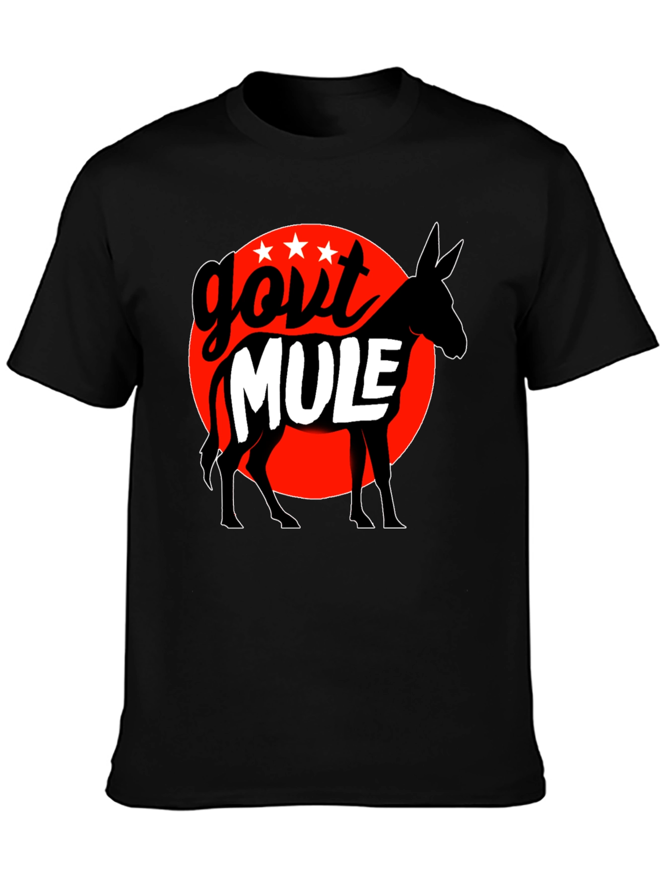 Black Govt Mule Graphic T-Shirt - Black Cotton Tee view 3