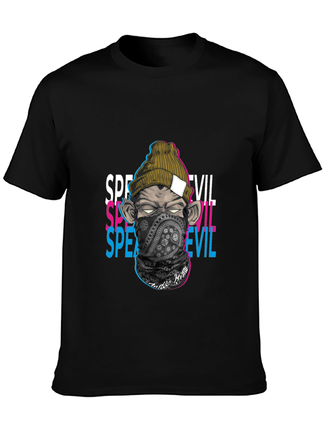 Black Speak No Evil Graphic Tee view 3