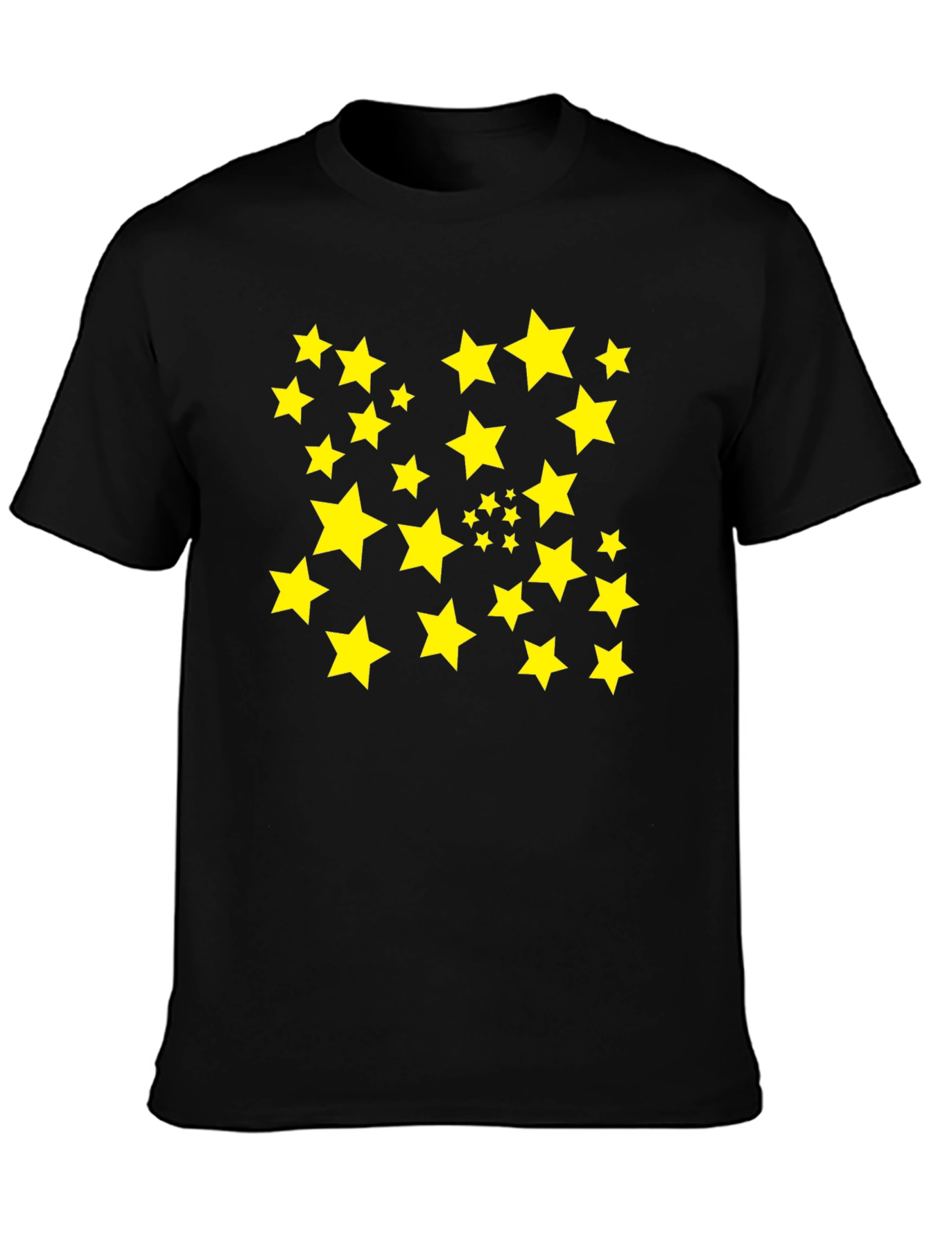 Black Starry Night Black T-Shirt view 3