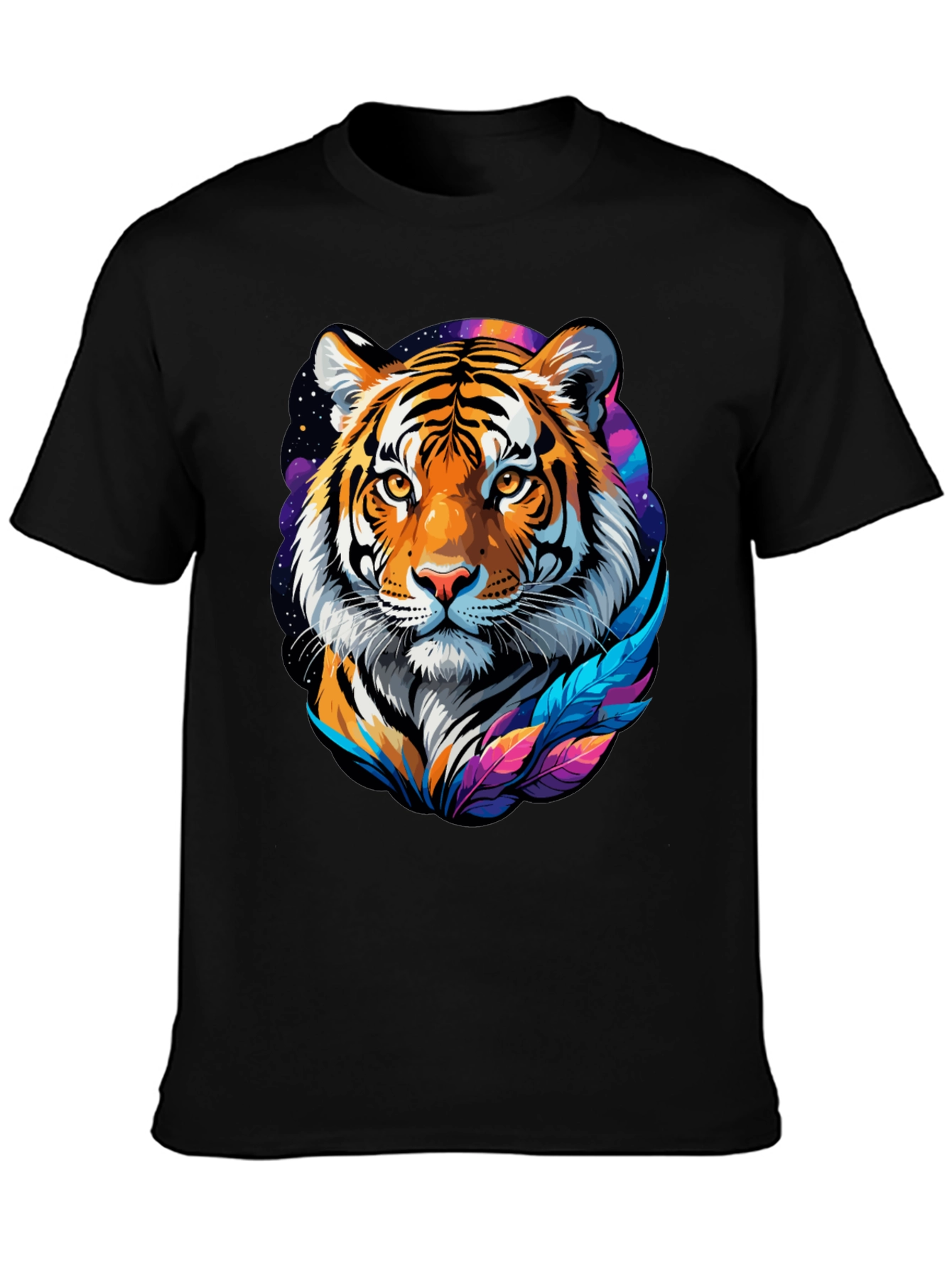 Black Tiger Graphic Tee - Men's Black T-Shirt view 3