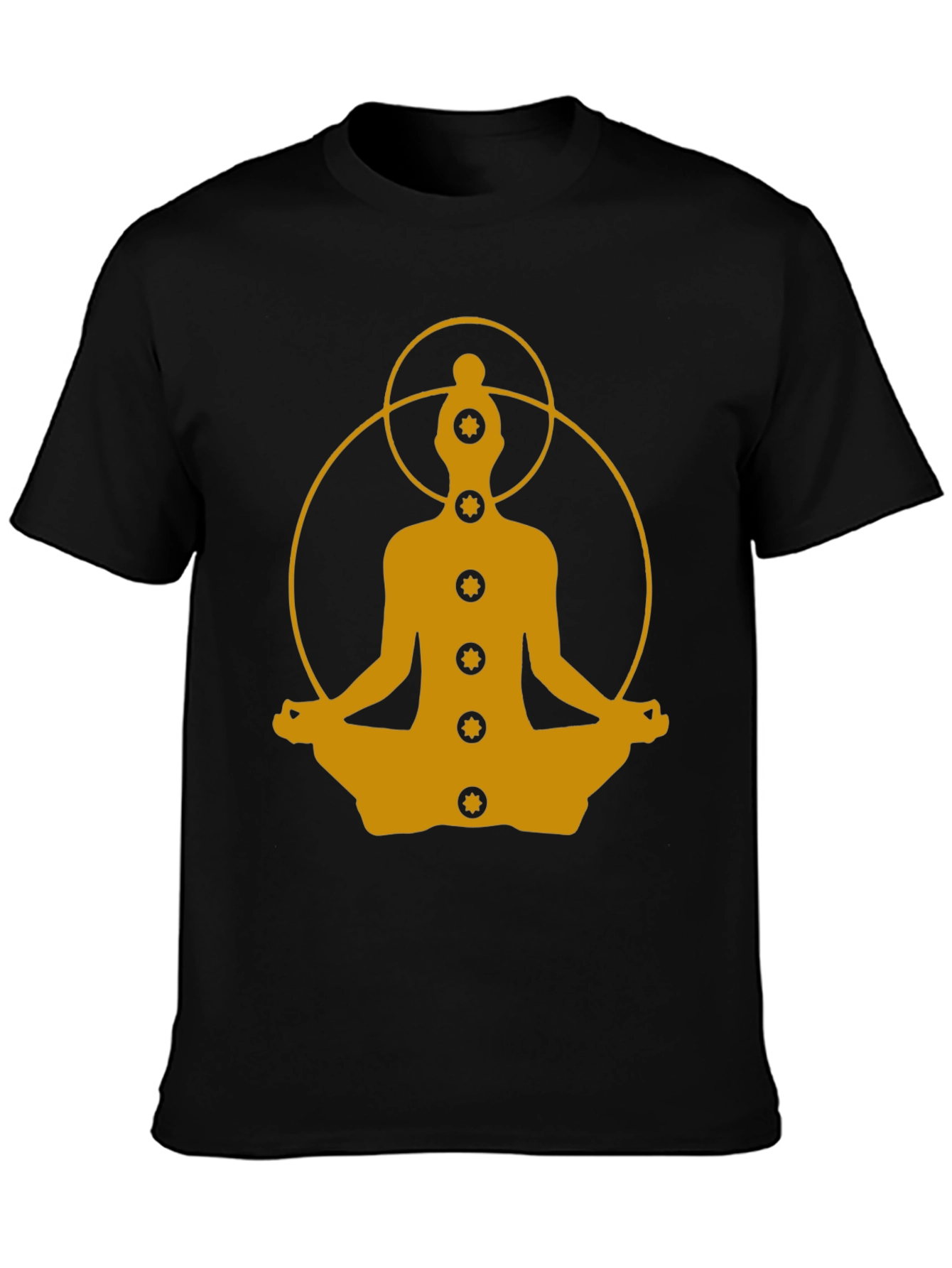 Black Chakra Meditation T-Shirt - Spiritual Yogi Tee view 3