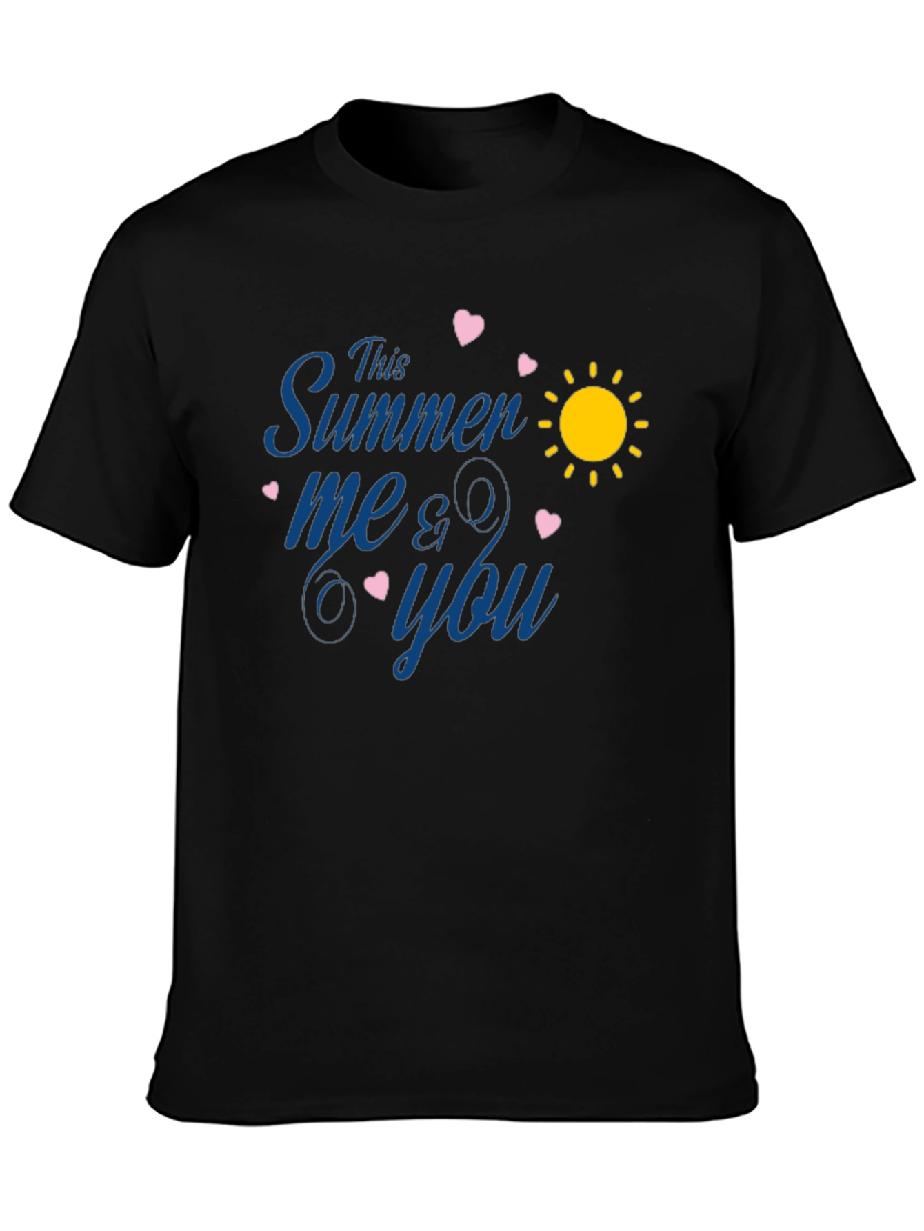 Black This Summer Me & You Black Graphic T-Shirt view 3