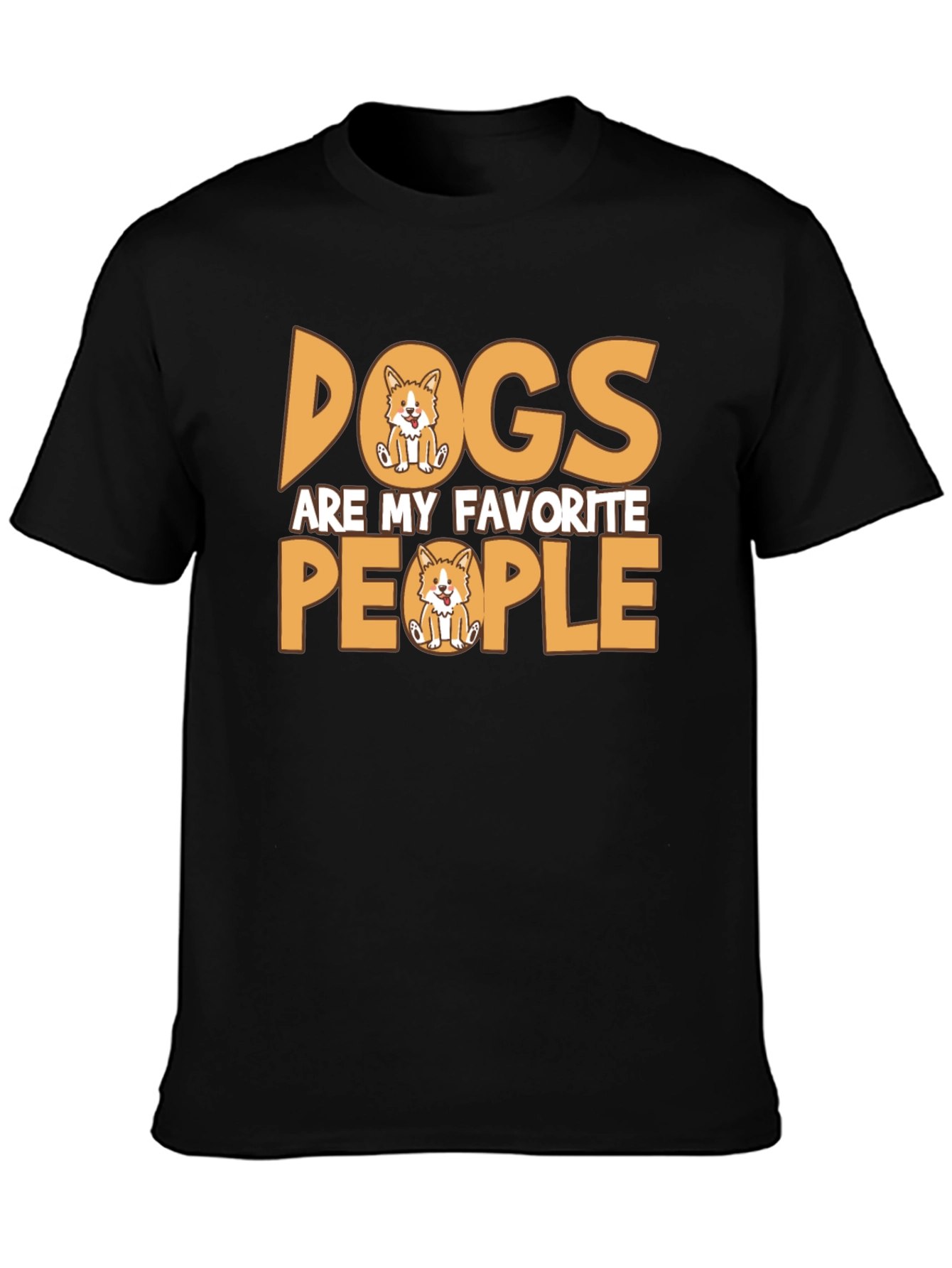 Black Dogs Are My Favorite People T-Shirt view 3