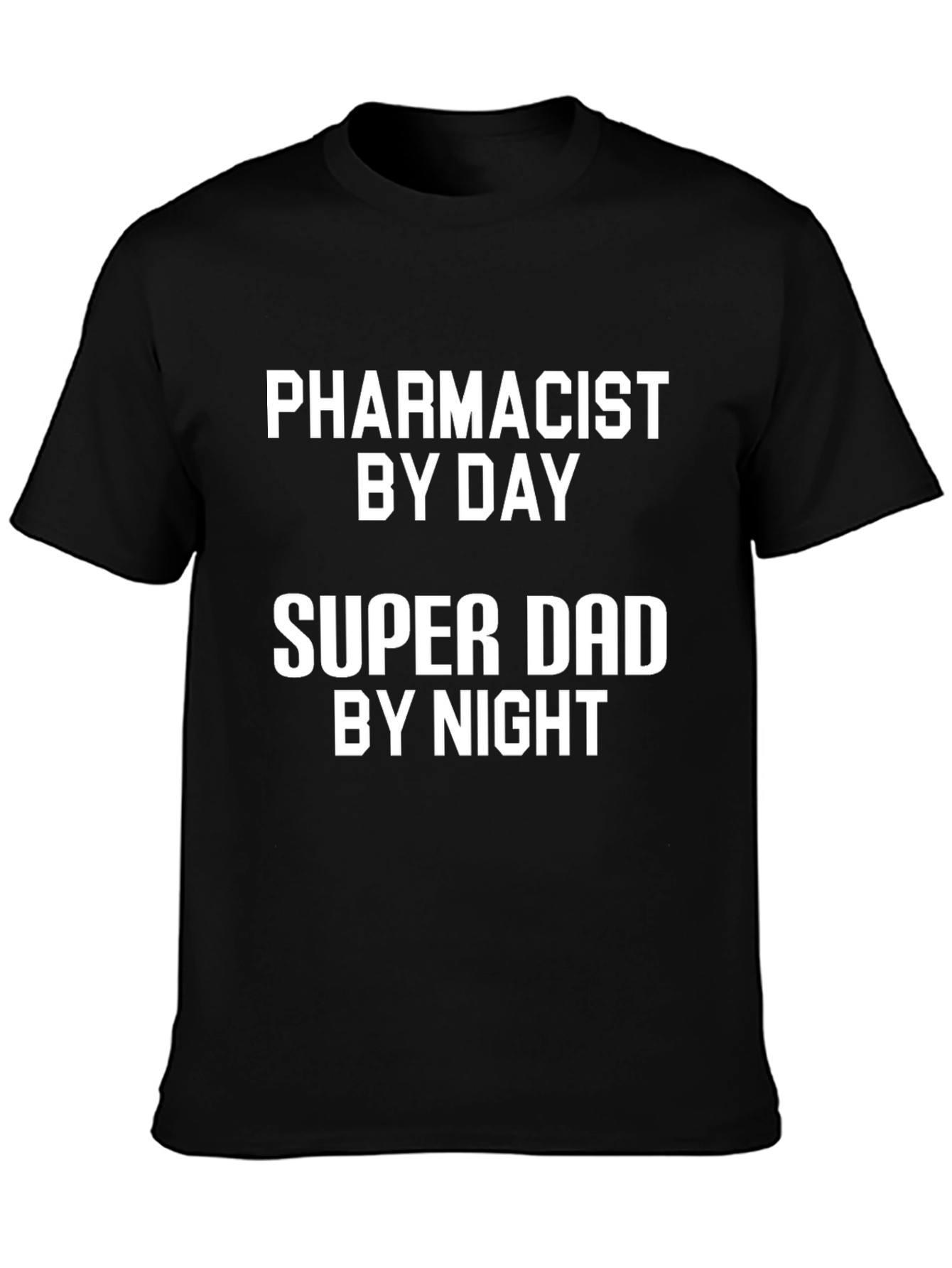 Black Pharmacist Dad T-Shirt: Super Dad By Night view 3