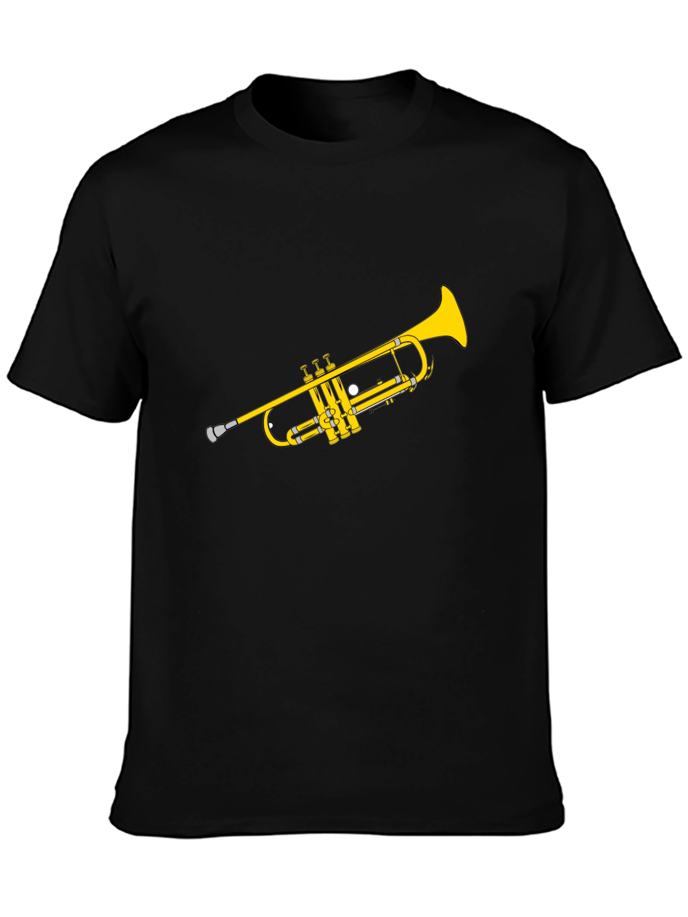 Trumpet Graphic Tee - Black Cotton Shirt - 3