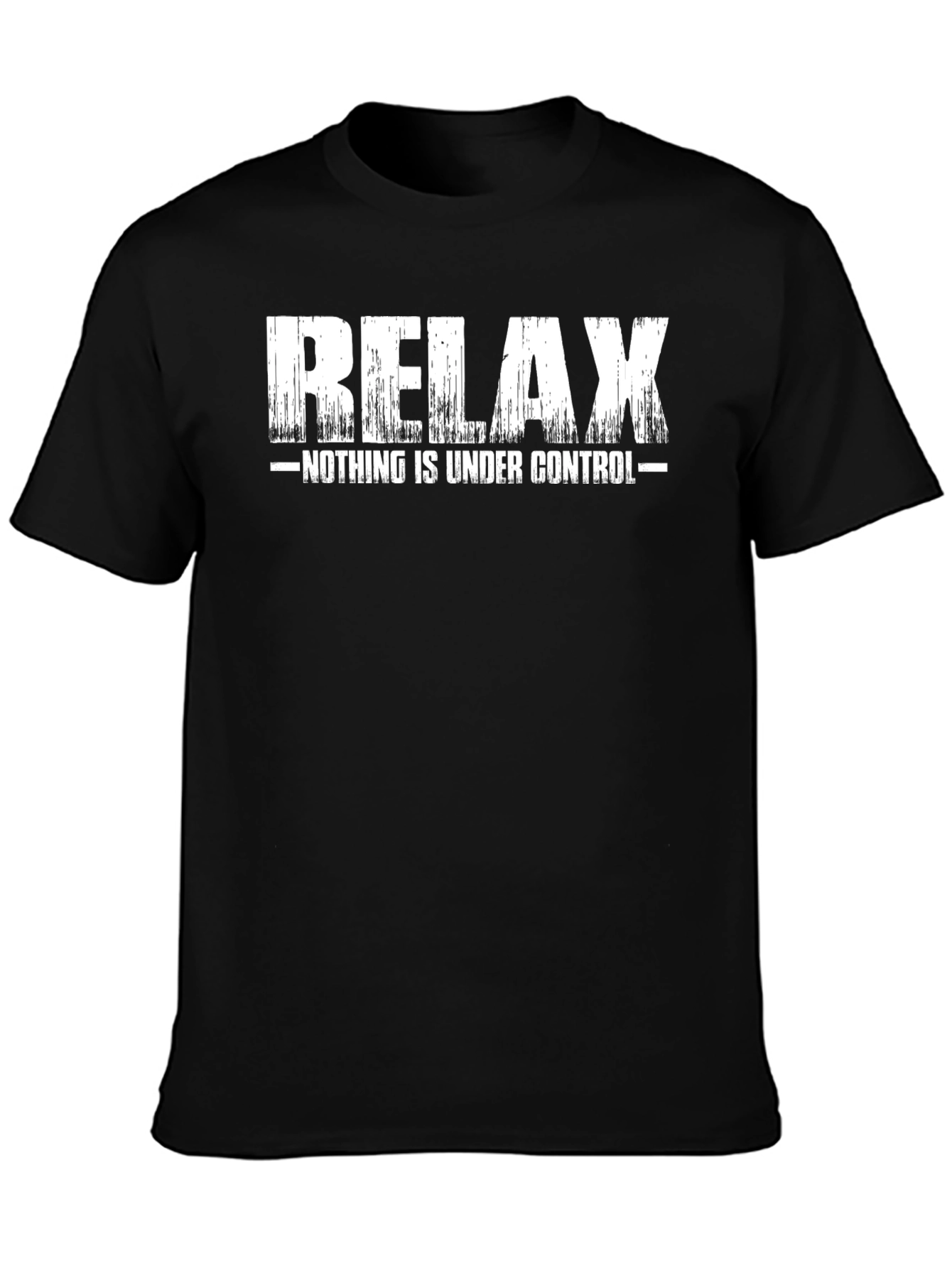 Black Relax T-Shirt - Nothing is Under Control view 3
