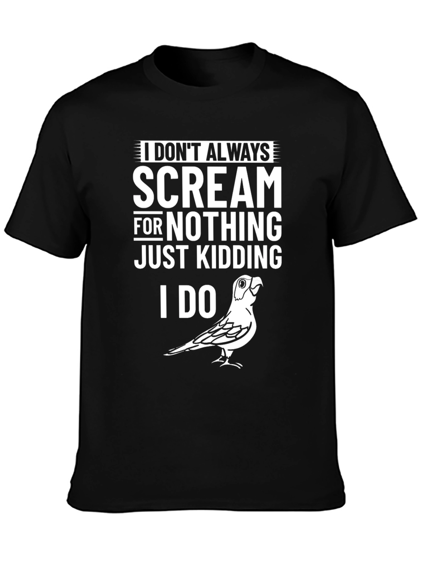 Black Scream for Nothing Parrot T-Shirt view 3