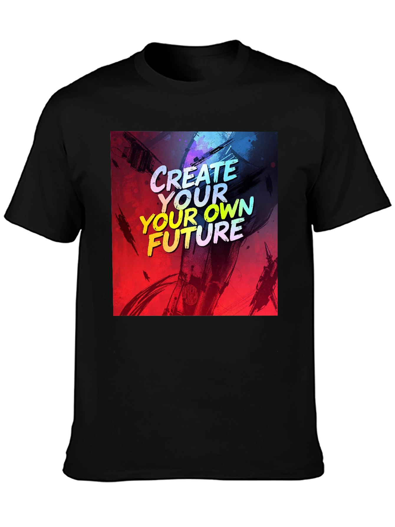 Black Create Your Own Future Graphic Tee - Black view 3