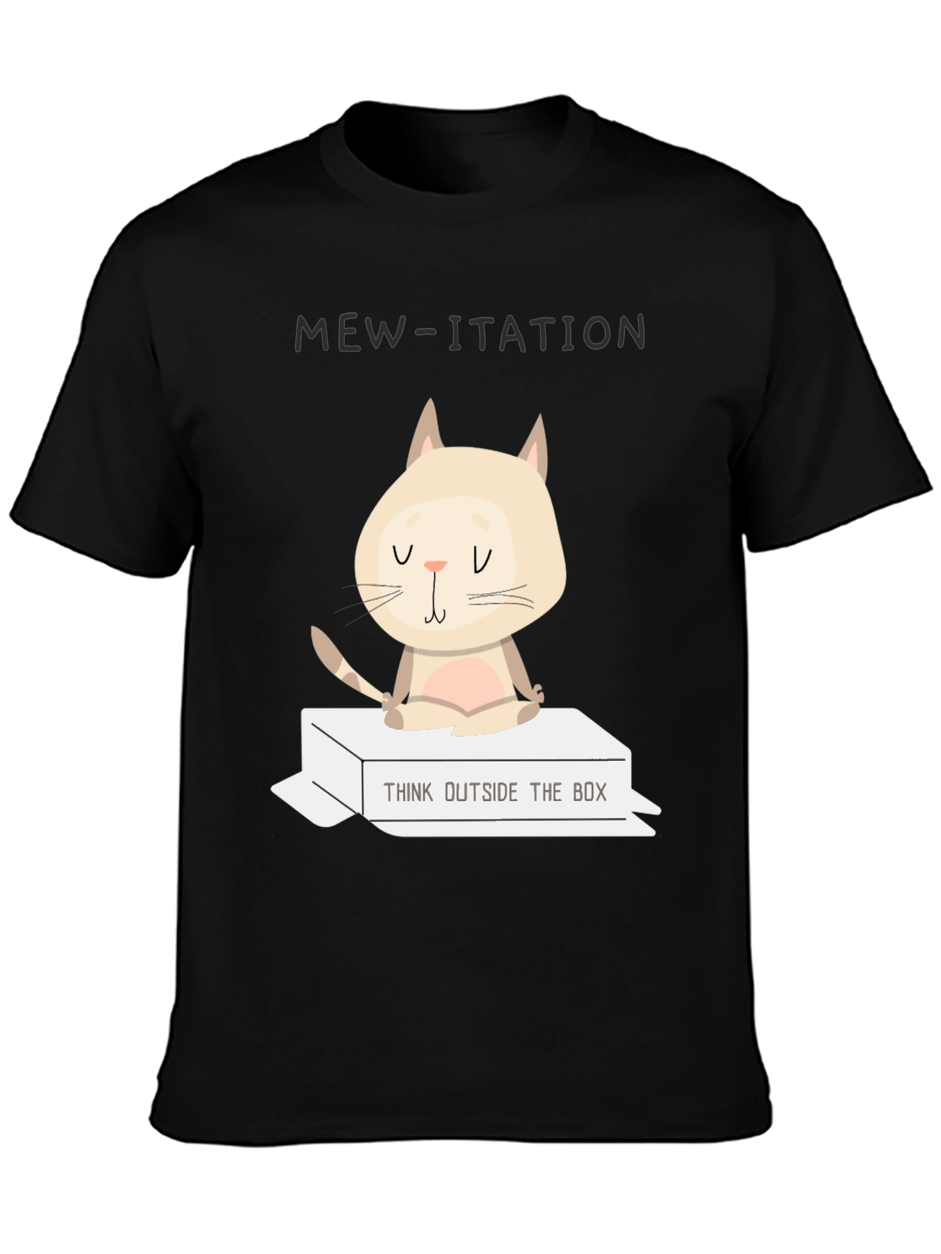 Black Mew-itation Cat T-Shirt - Think Outside the Box view 3