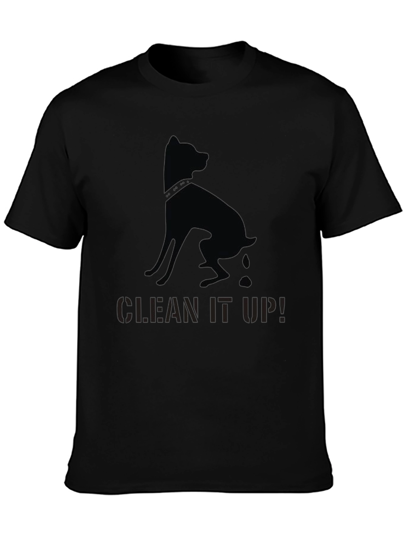Black Clean It Up! Dog Graphic T-Shirt - Black view 3