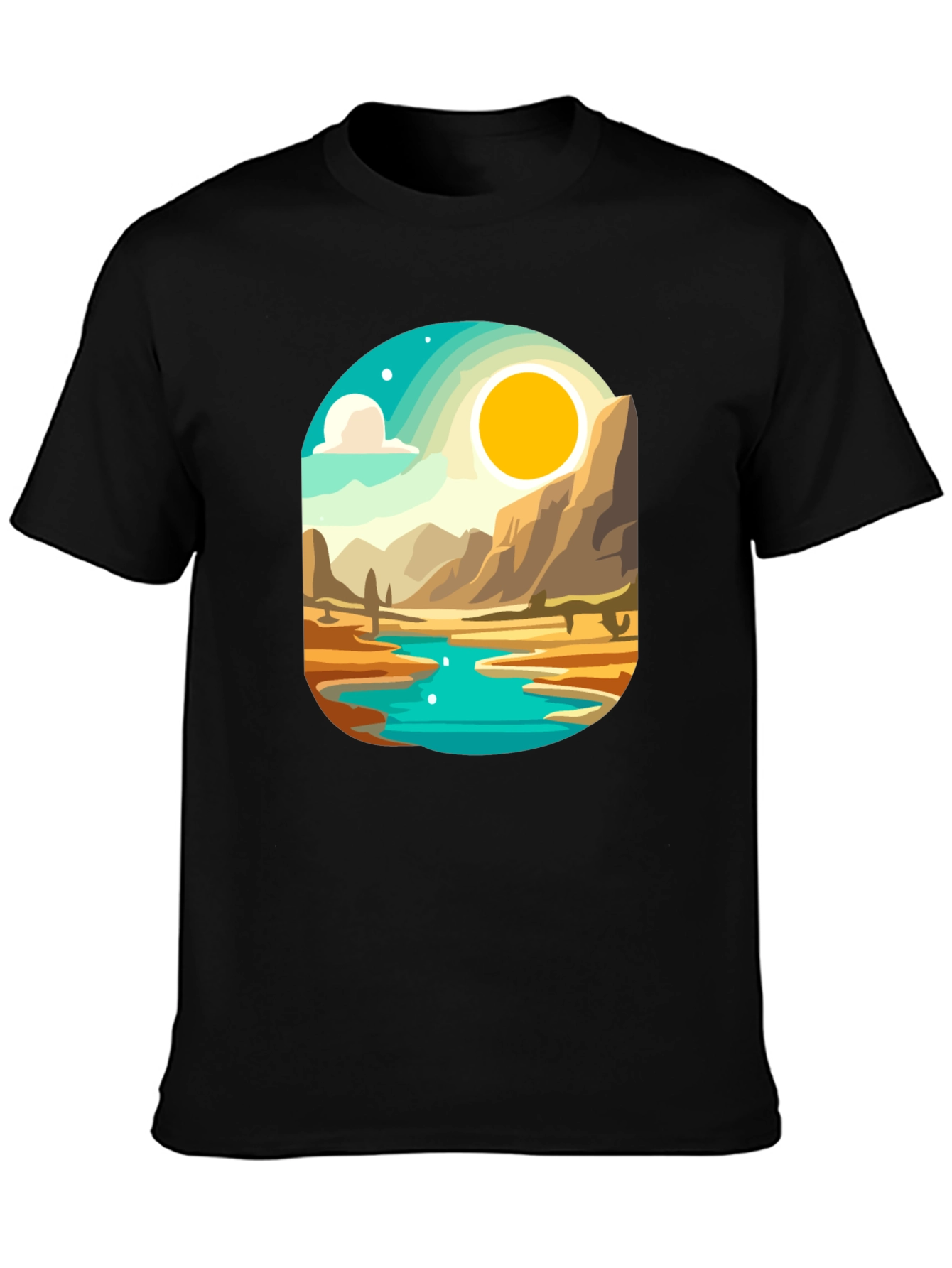 Black Desert Oasis Graphic Tee view 3