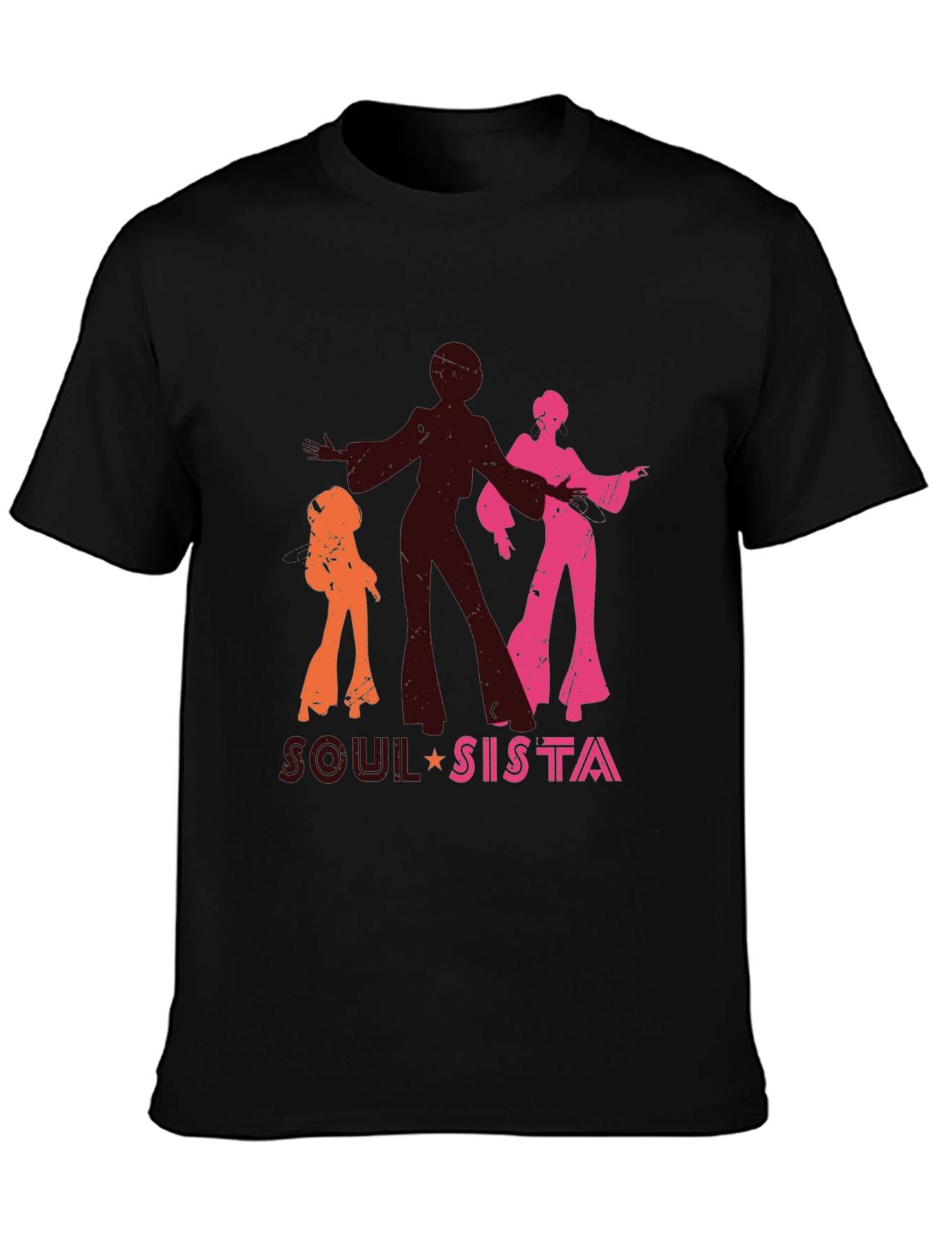 Black Soul Sista Black Graphic Tee view 3