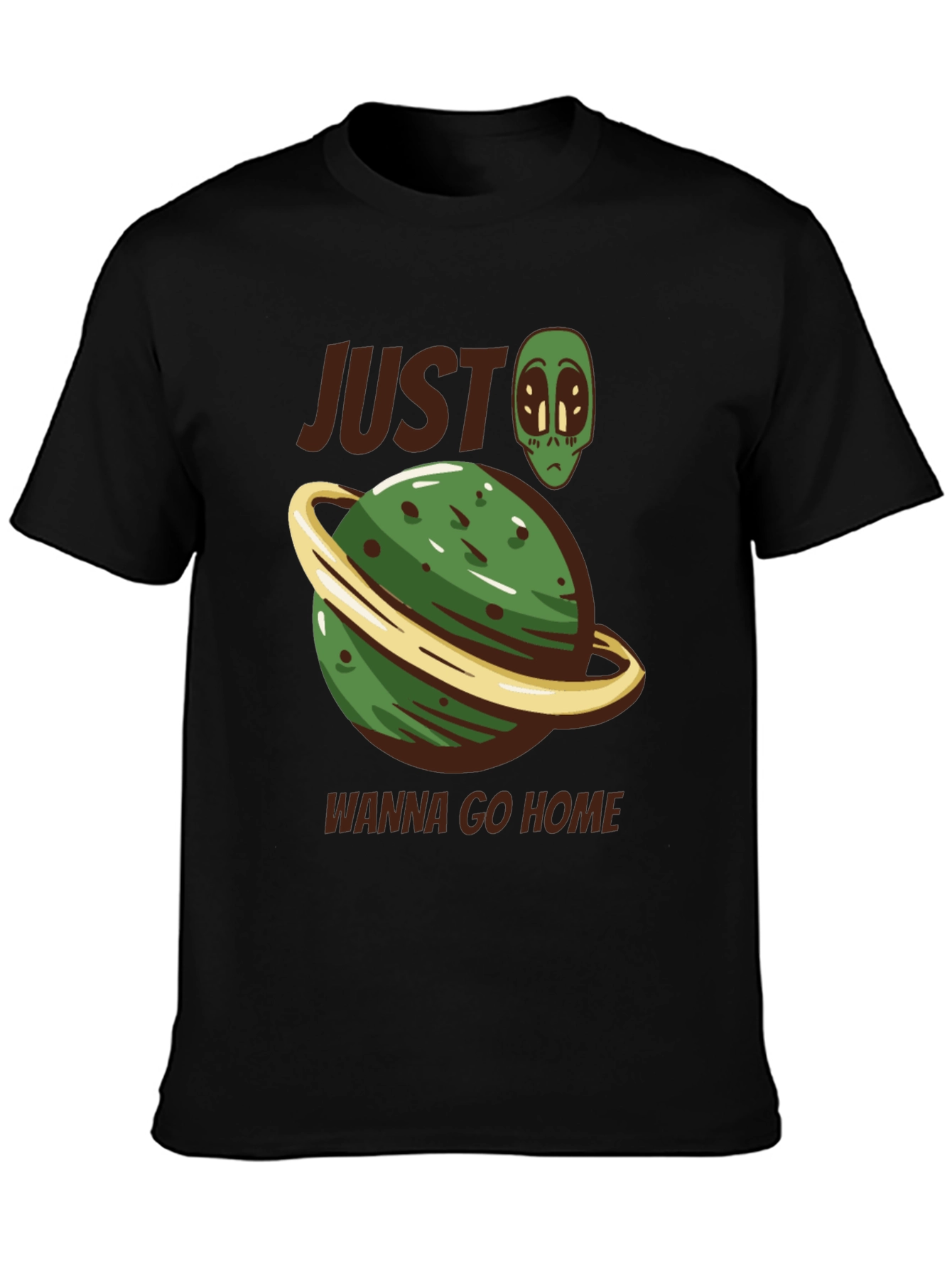 Black Alien Planet Graphic Tee - Wanna Go Home view 3