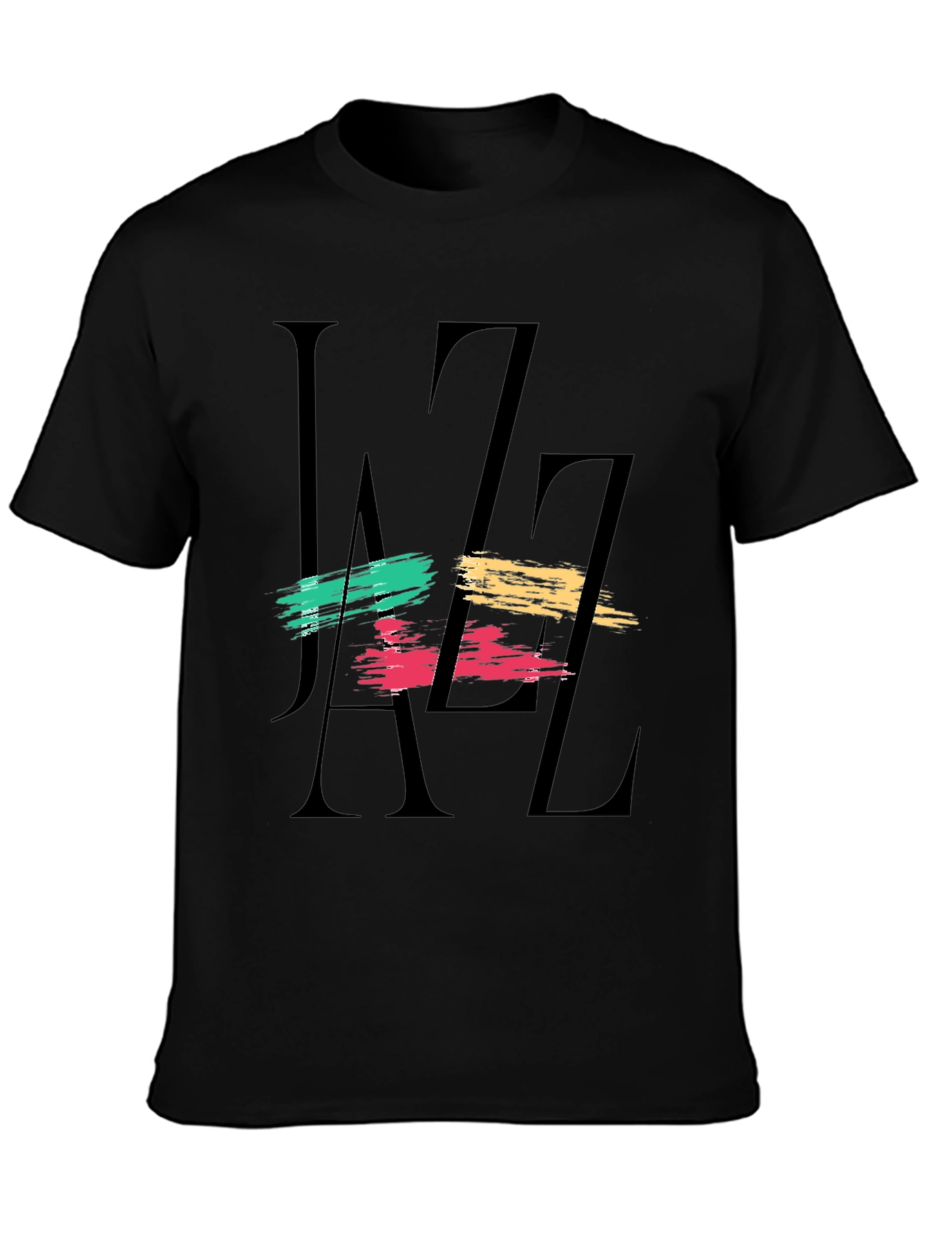 Black Jazz Graphic Black T-Shirt view 3