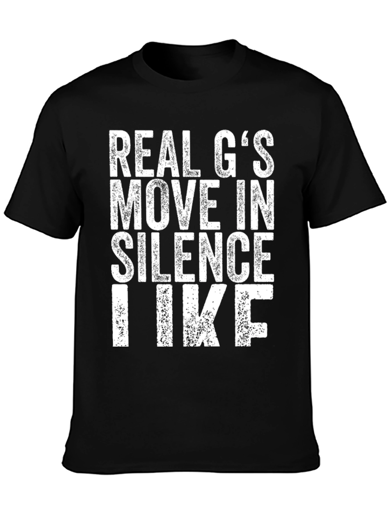 Black Real G's Move in Silence T-Shirt view 3